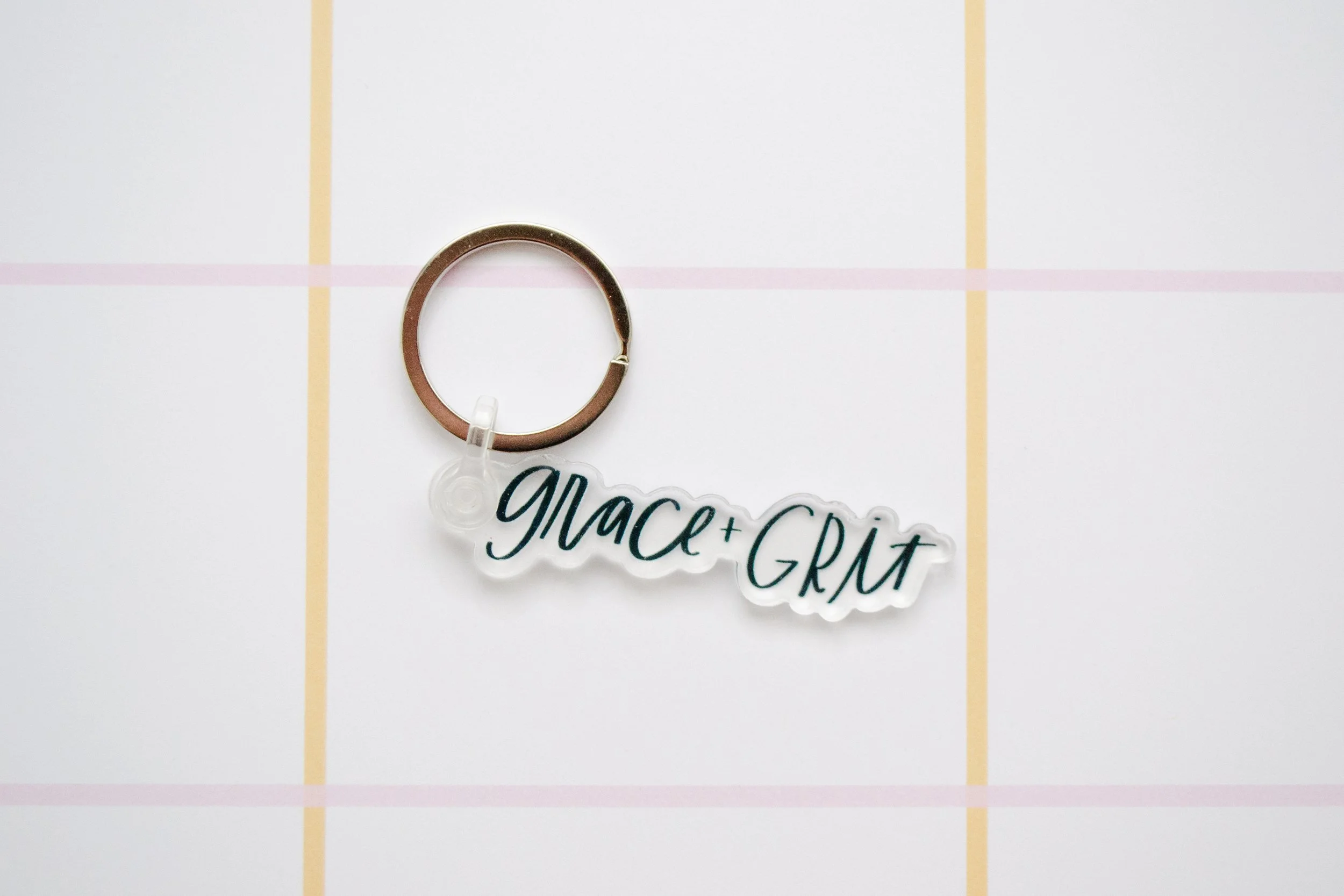 Grace + Grit Acrylic Keychain