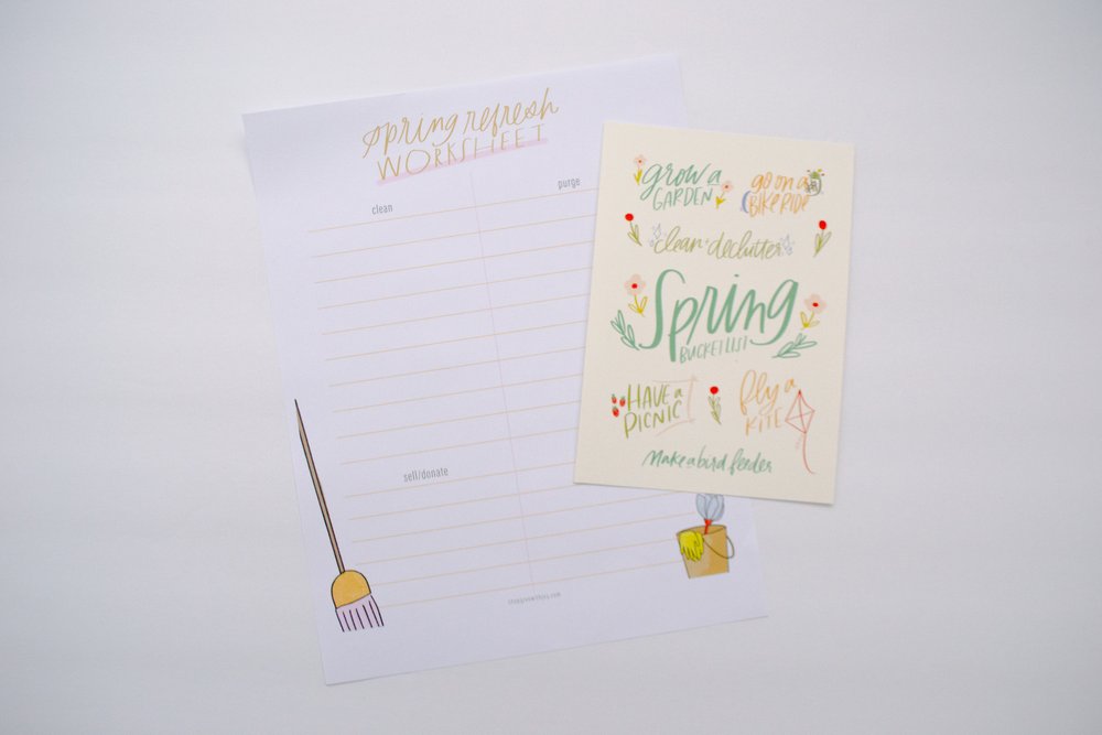 Spring Refresh Worksheet, Print-at-Home