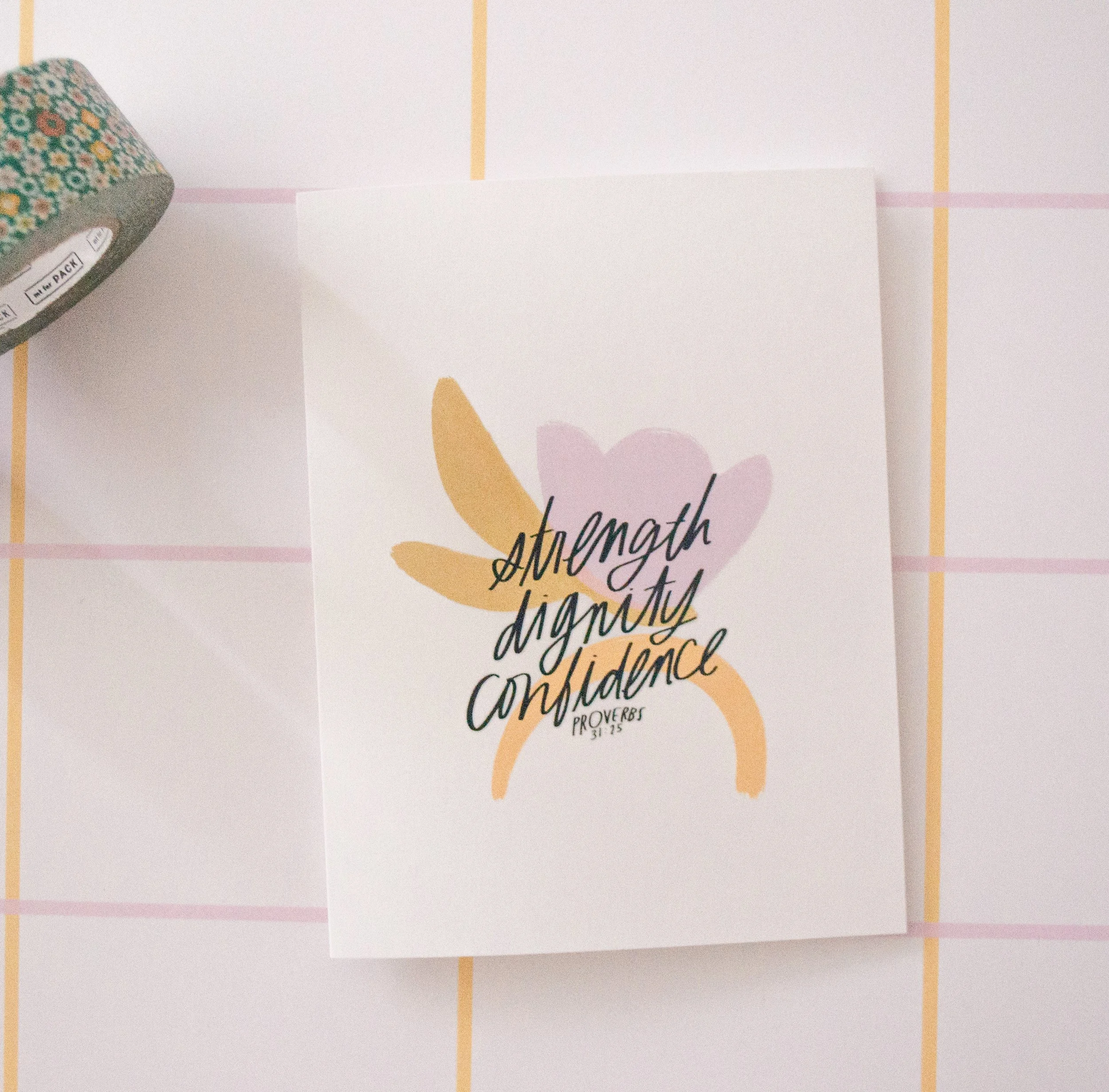Strength, Dignity, Confidence Floral Shapes
