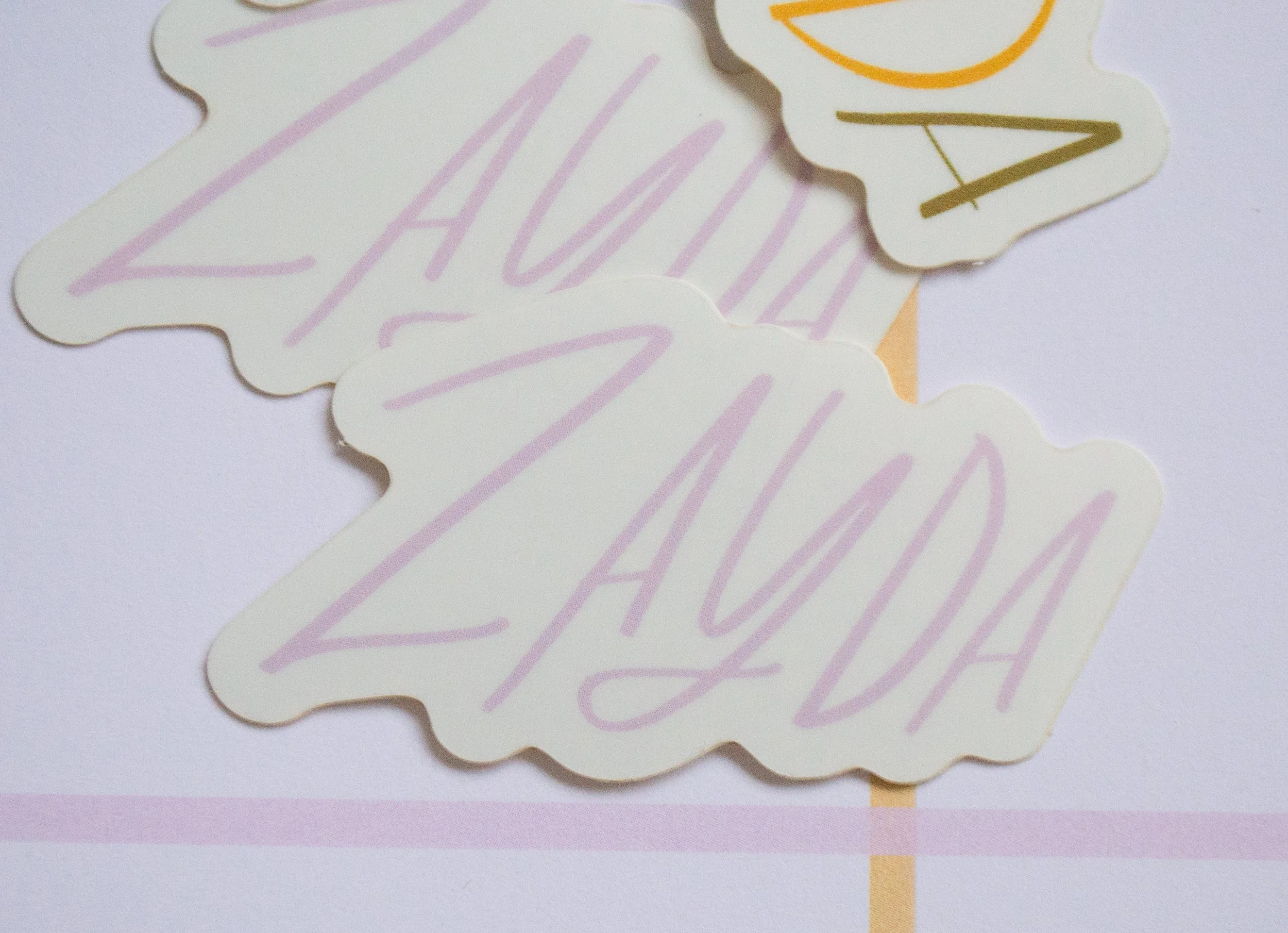 Personalized Name Sticker, On a Whim Style