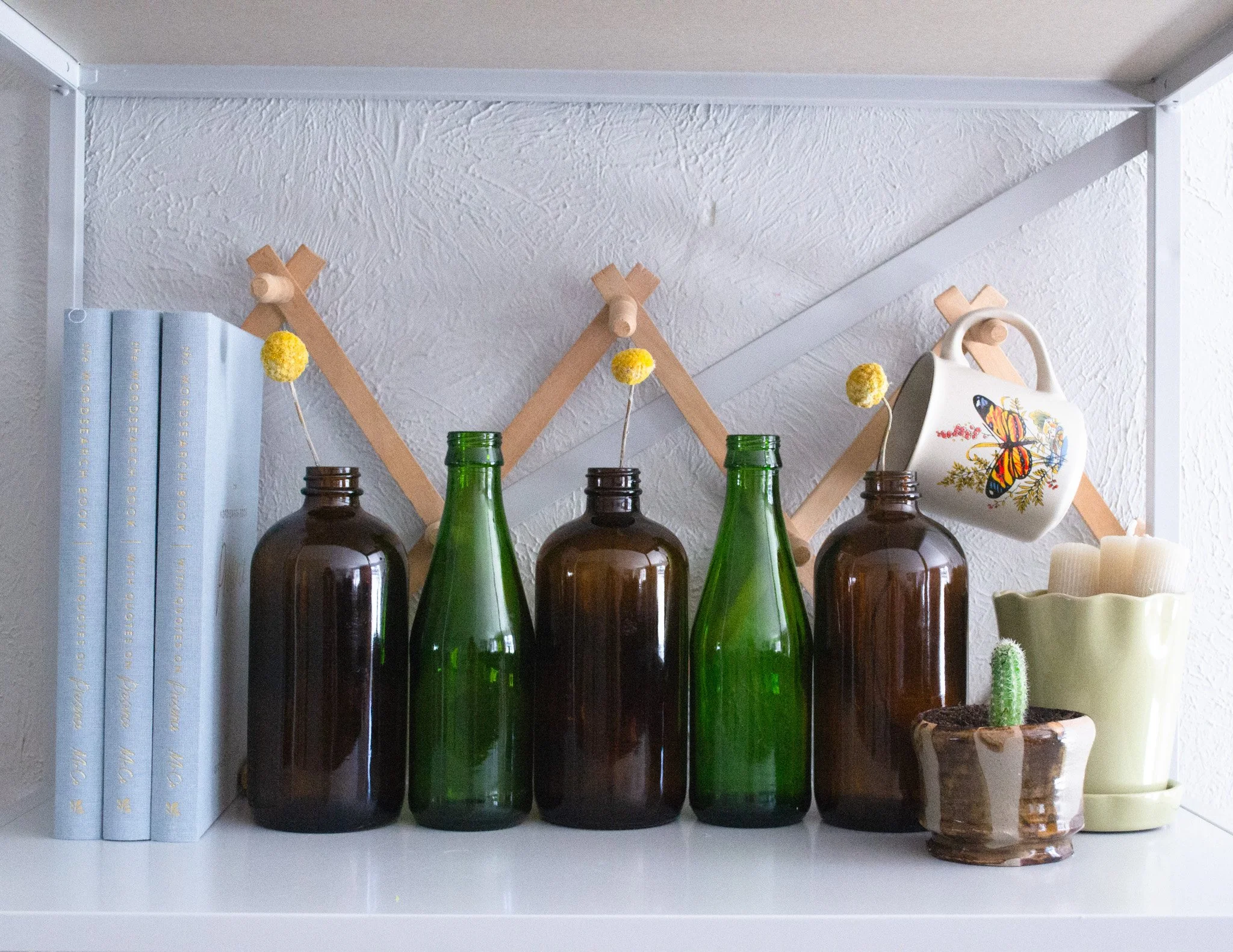 Glass Bottle Vases, multiple styles