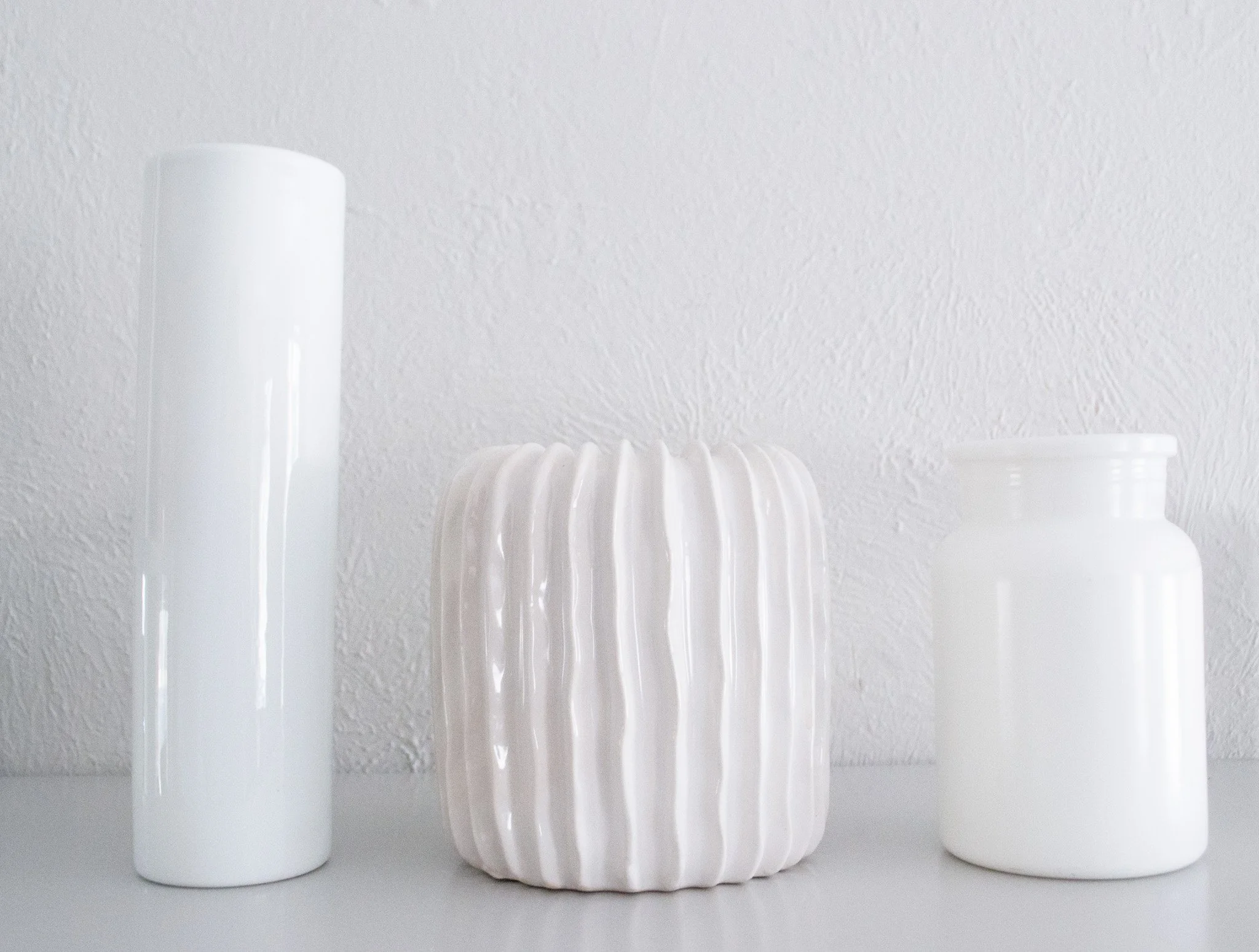White Vases, multiple styles