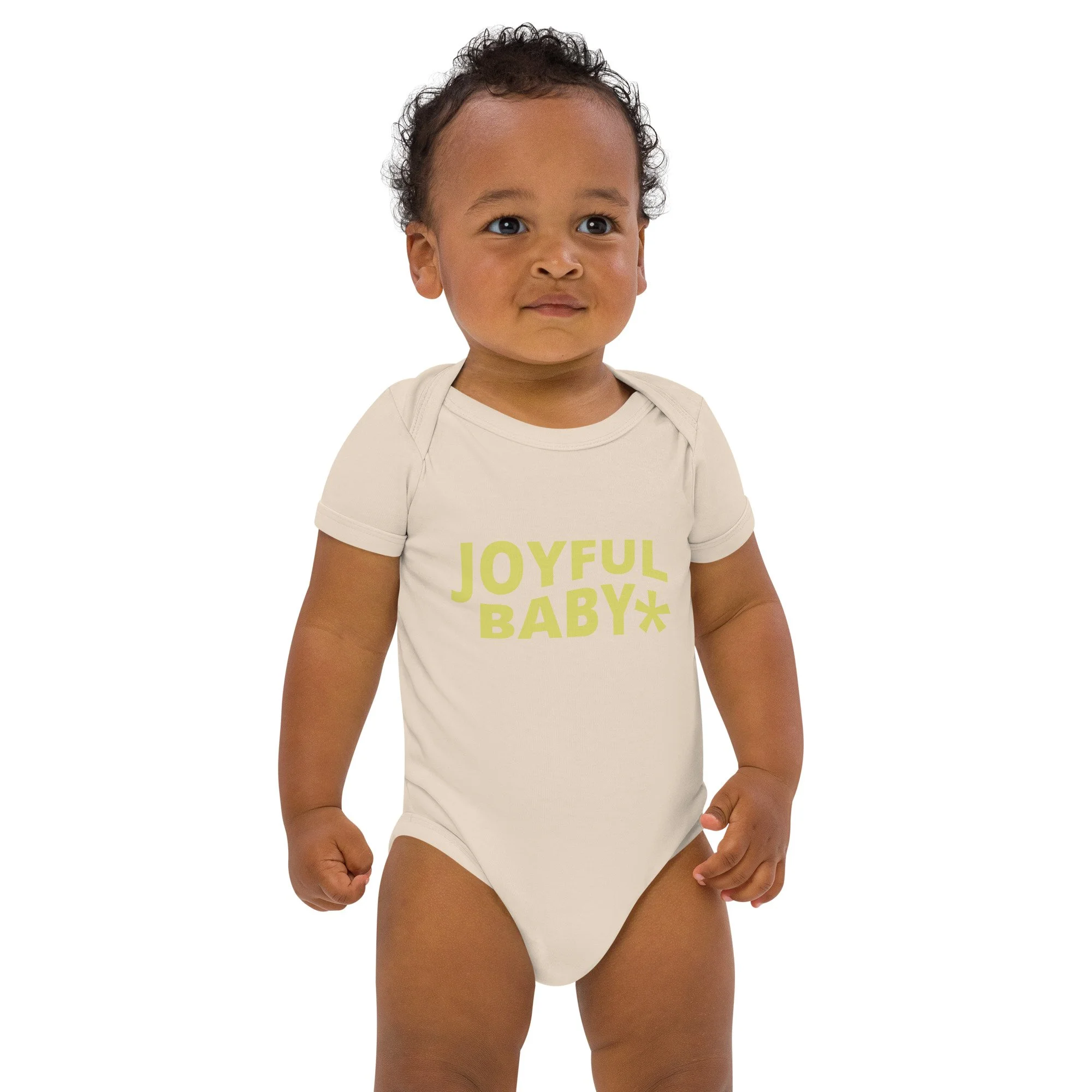 Joyful Baby Organic cotton baby bodysuit — give with joy