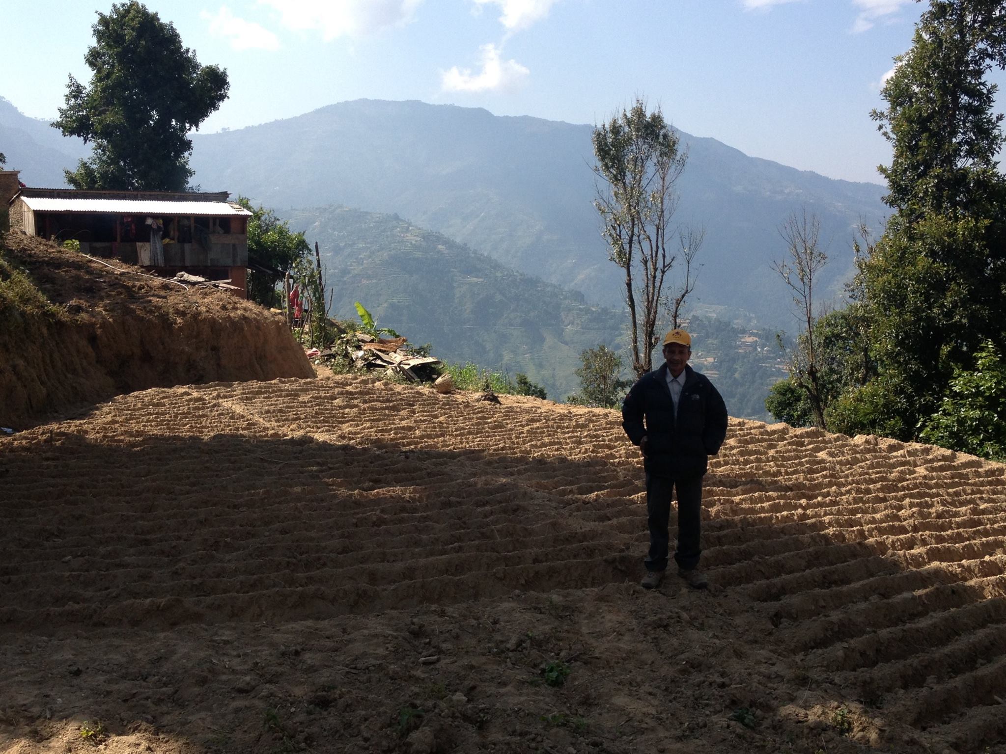  Krishna at his farm in Lauke, Nepal - the site of our Pilot Project in March 2013 