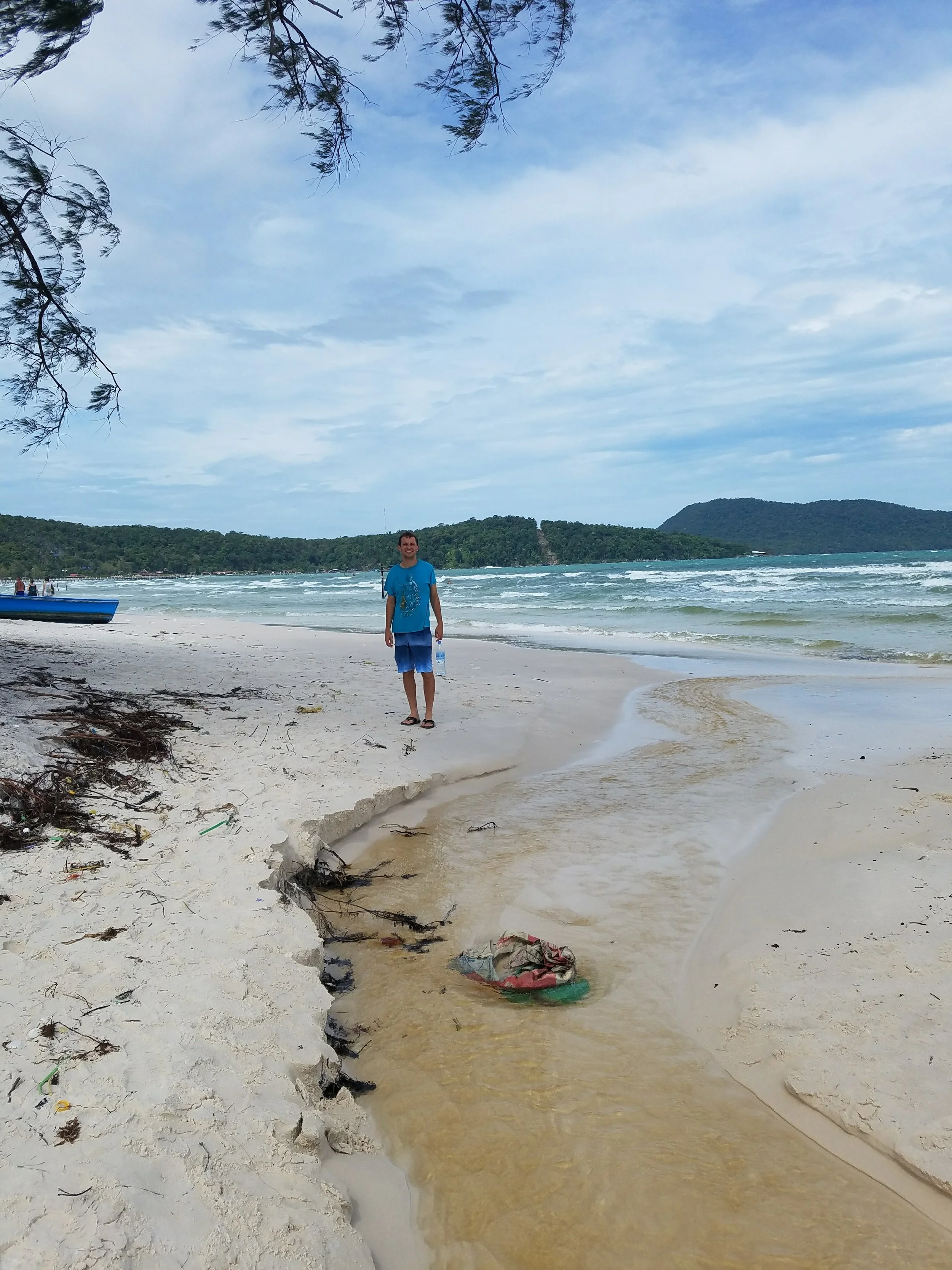 Shit river on a Cambodian island.