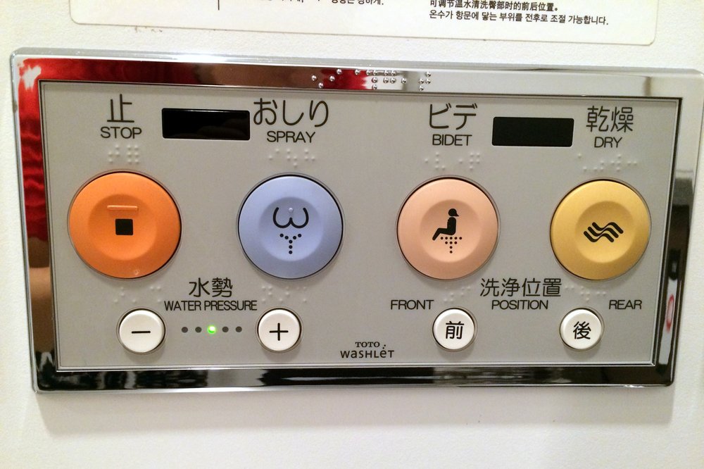   Toilet buttons in Tokyo, Japan     