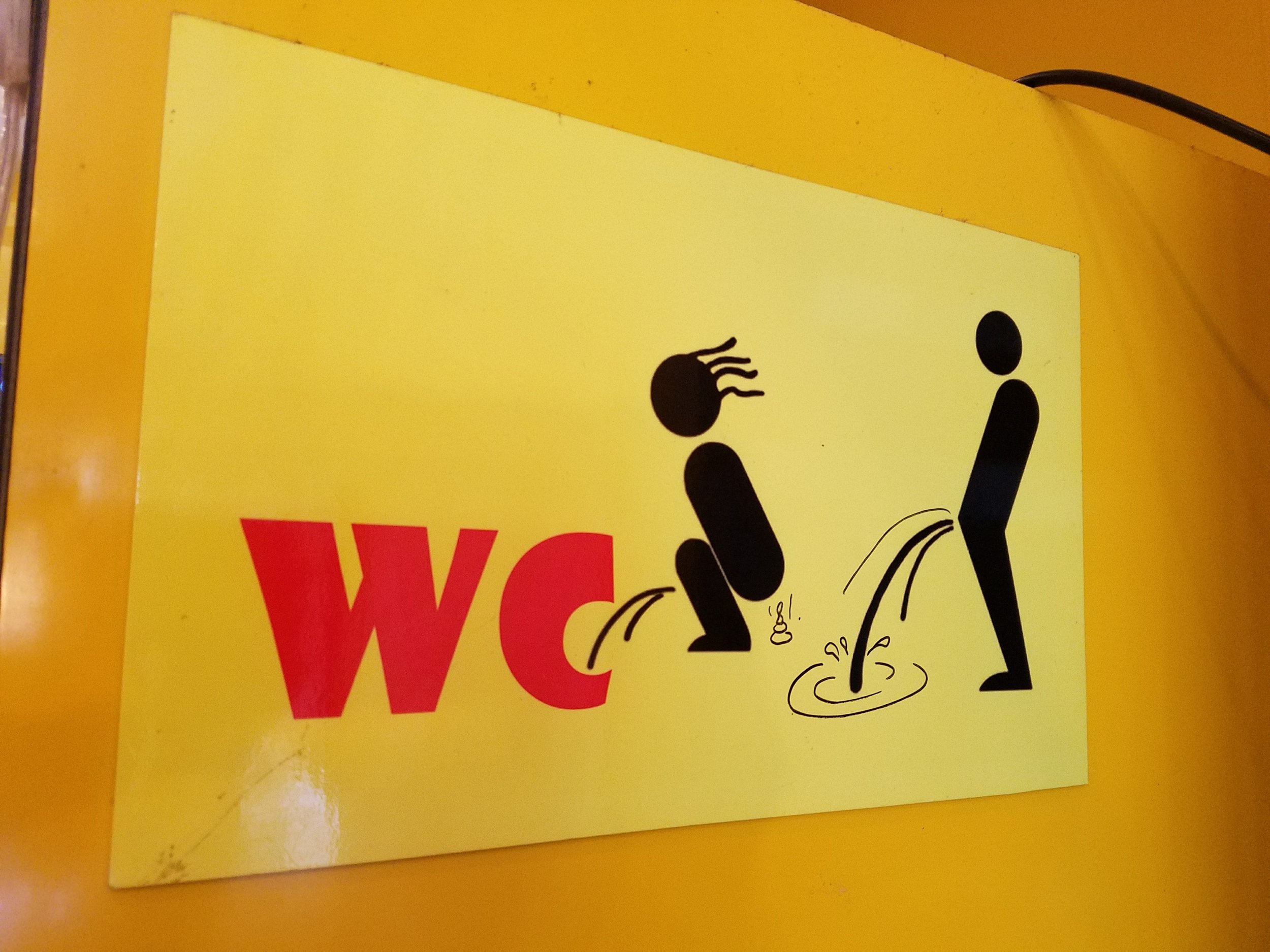   A rare unisex toilet sign in Vietnam  