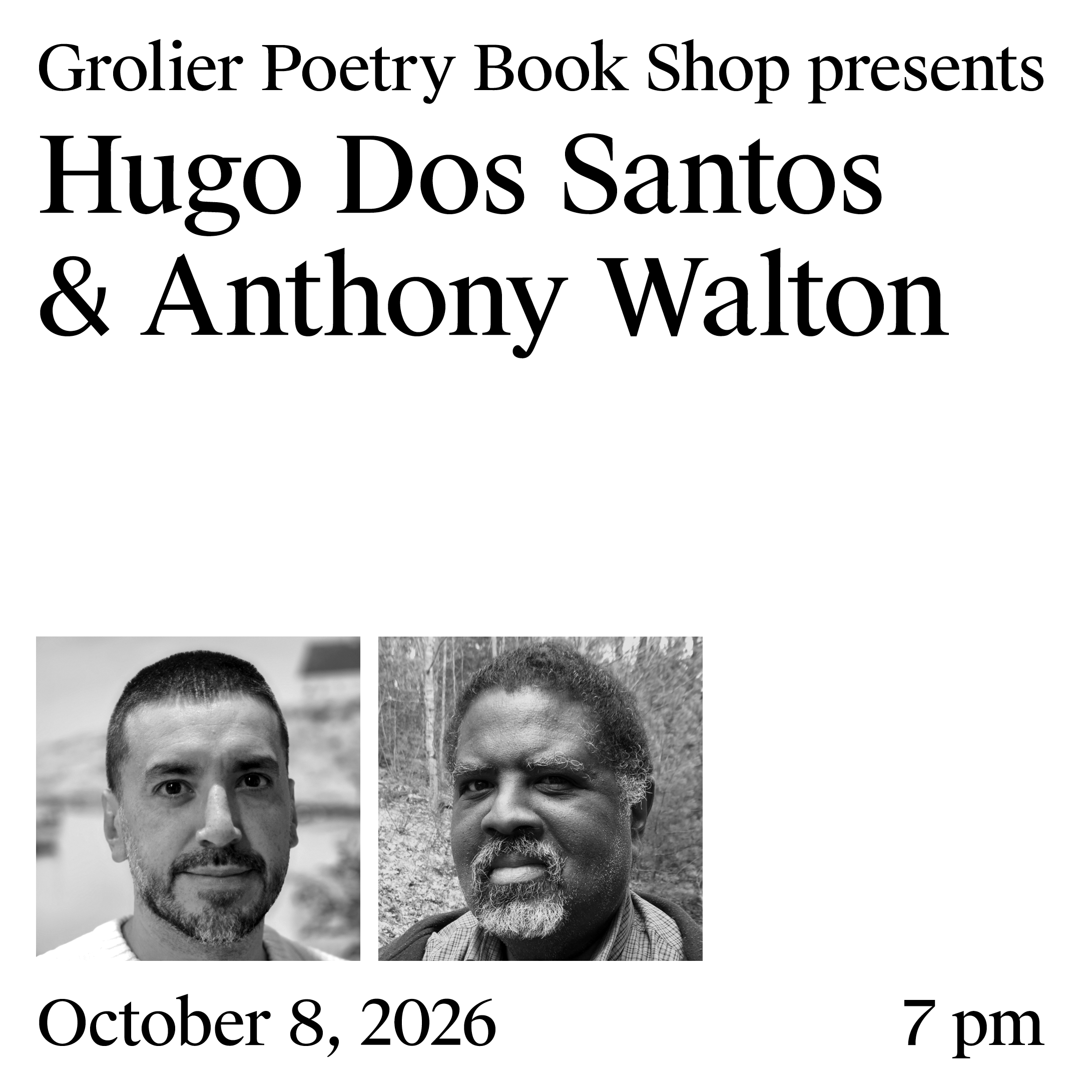 Reading at Grolier Poetry Bookshop