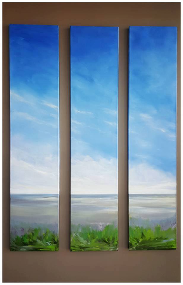 Commission Triptych, 3 canvas 18"x84"