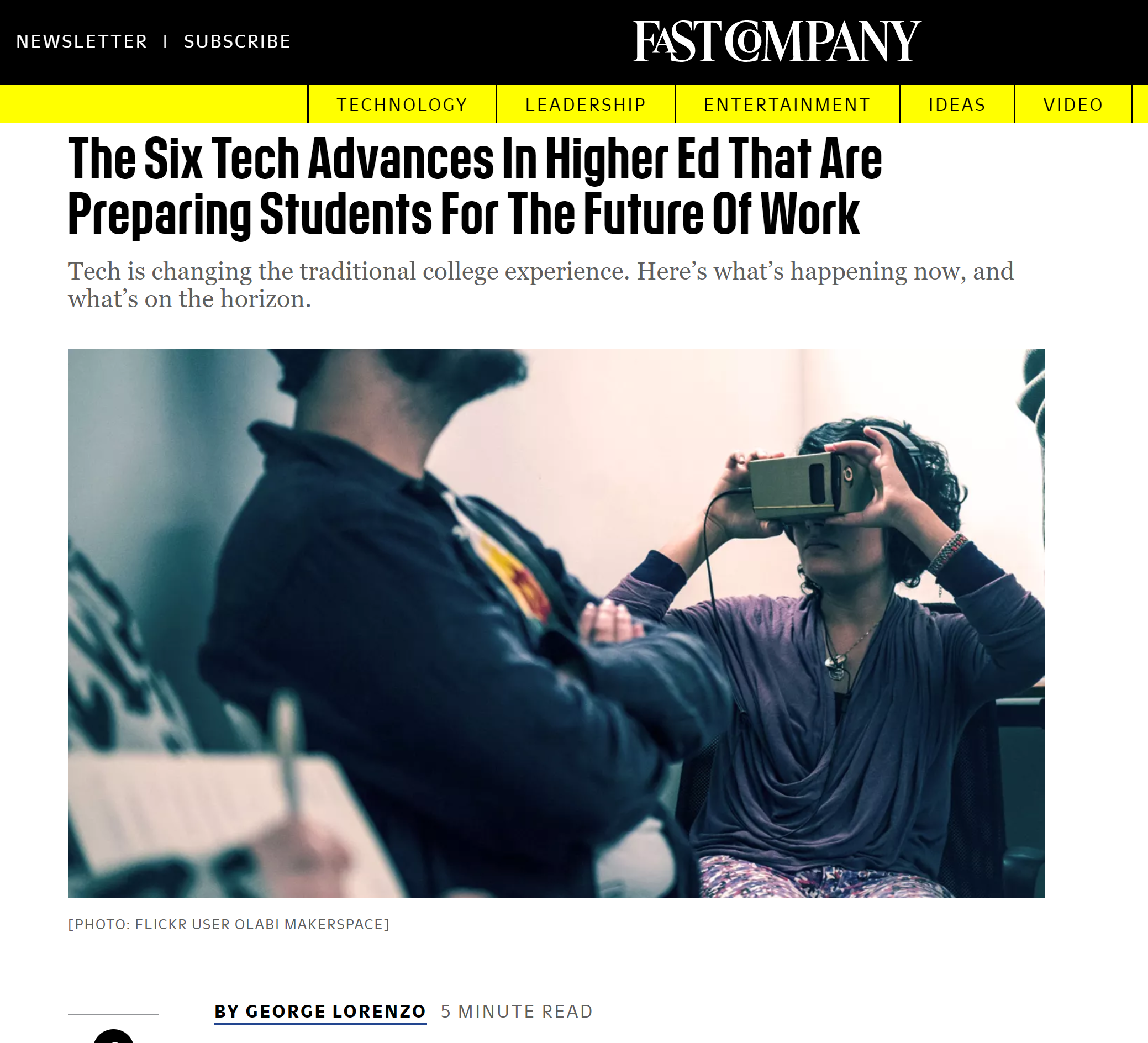 'Fast Company' Interview