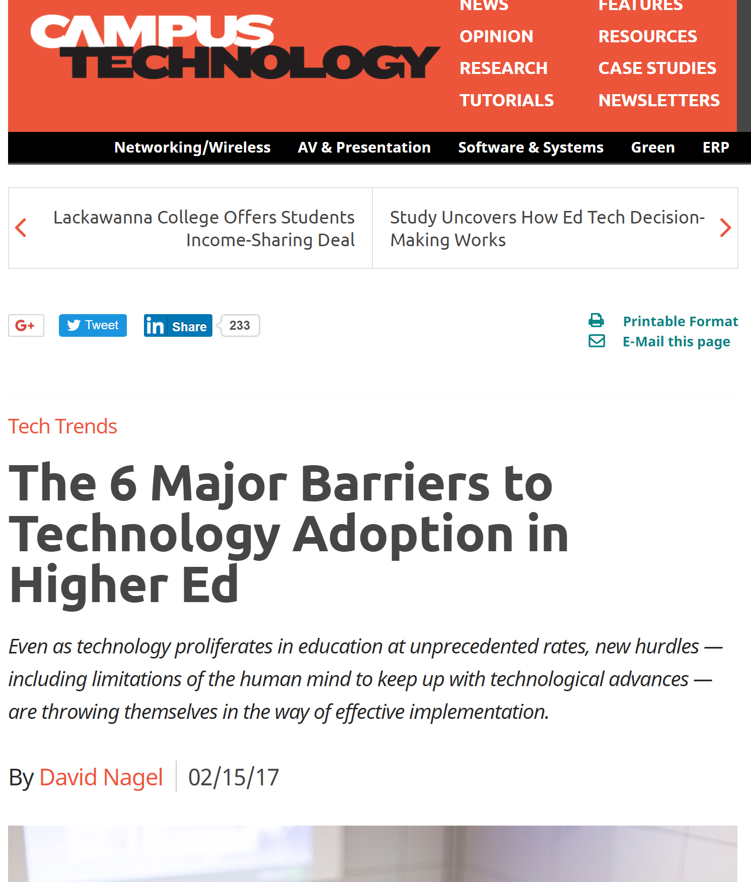 'Campus Technology' Interview