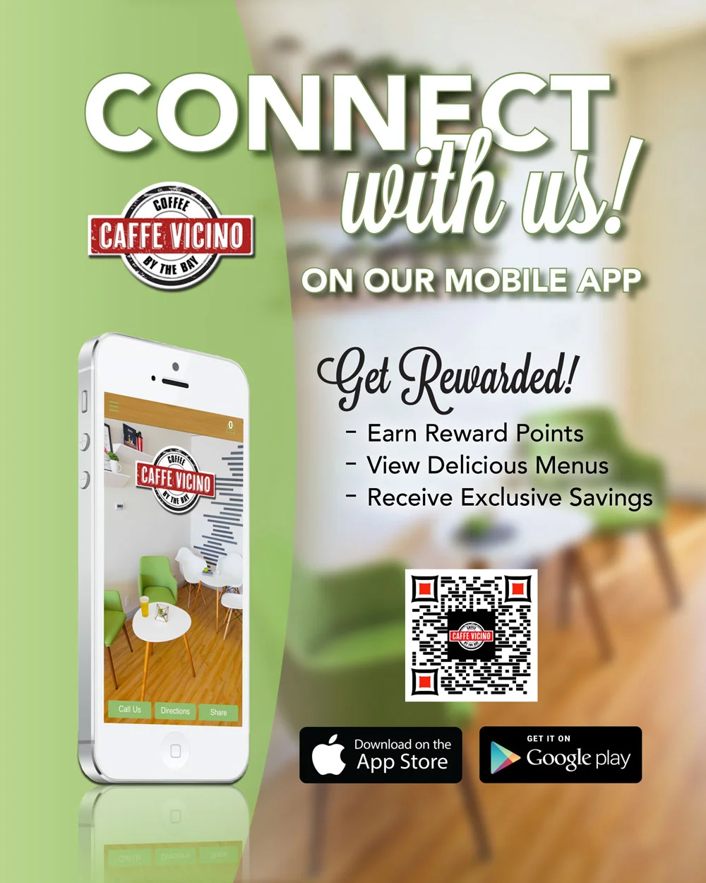 Caffe Vicino Mobile App Flyer