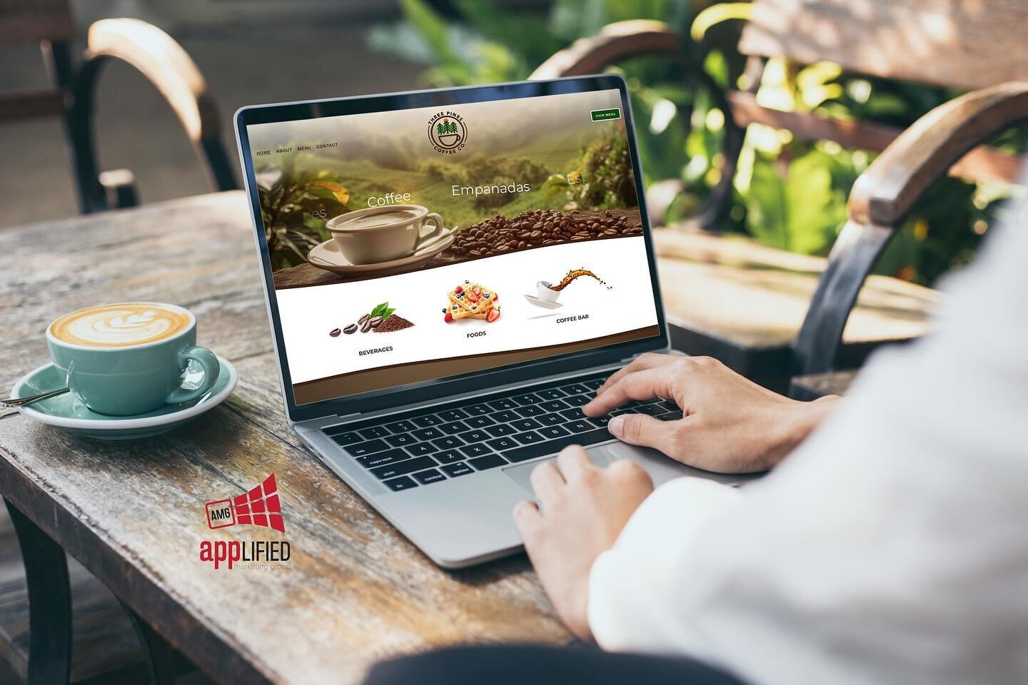 NEW! We love to see our clients expand to new business ventures and always eager to help! Opening a brand new coffee shop in South Lake Tahoe @three_pines_coffee_company approached us from scratch in need of logo, web design marketing support and mor
