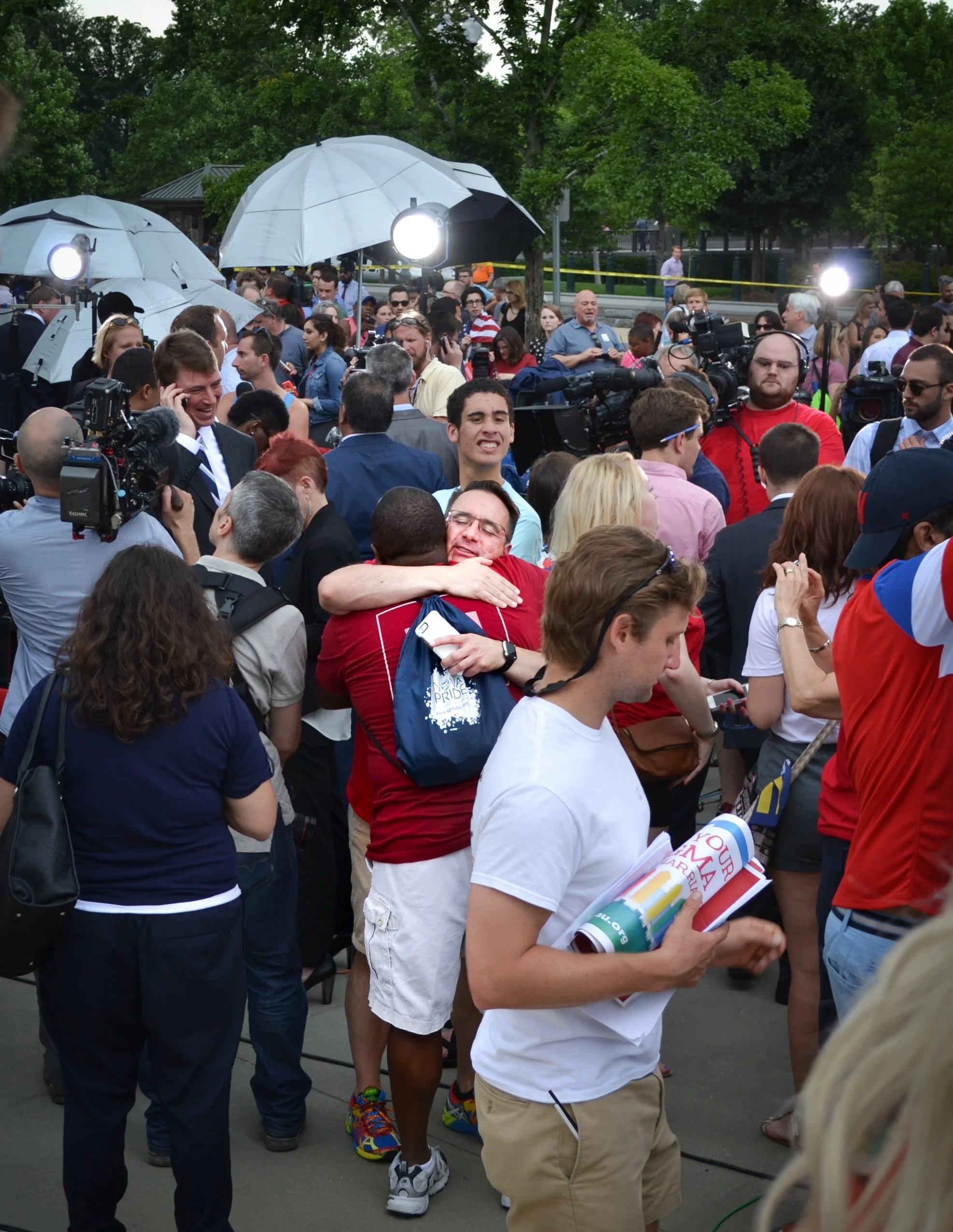 June 25, 2016 at the U.S. Supreme Court in Washington D.C., spectators gathered to celebrate gay marriage becoming legal in all 50 states.