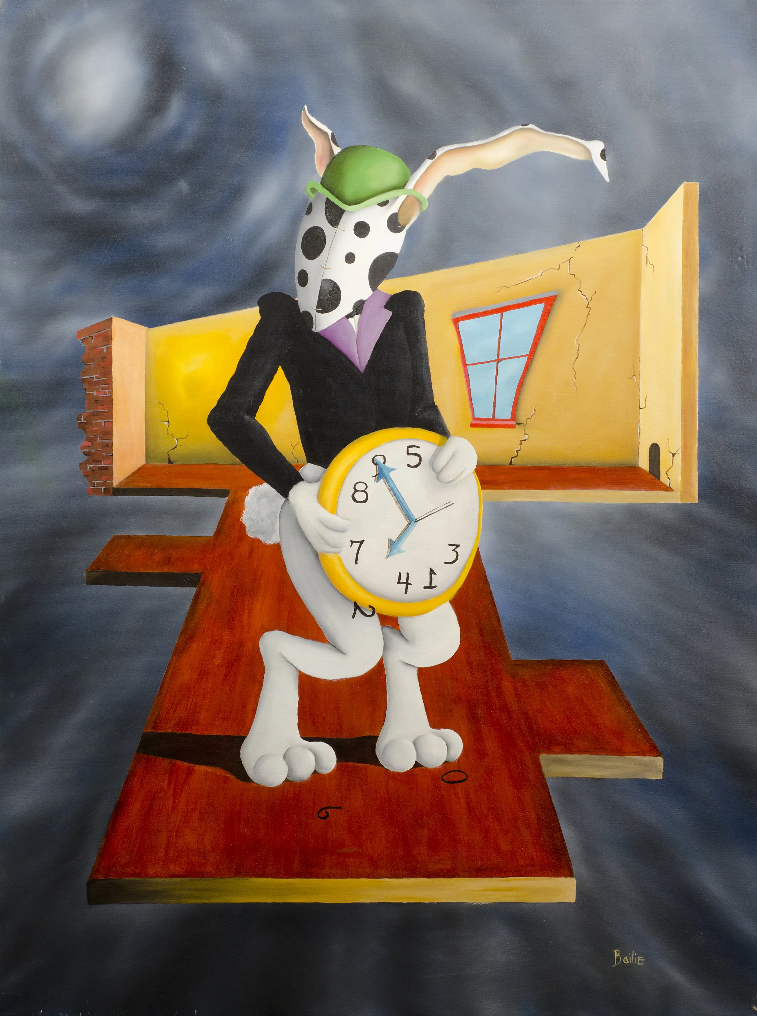 See Why I'm Always Late? oil 30" x 40" $500.00