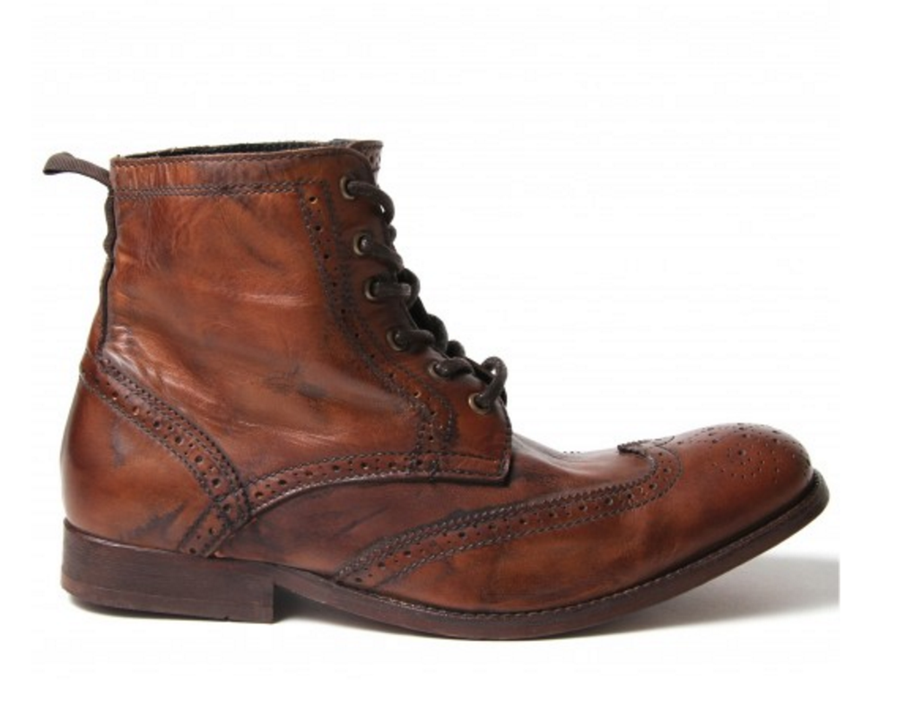 H BY HUDSON ANGUS TAN BROWN LEATHER BOOTS — NO SEASON LOS  display picture 2