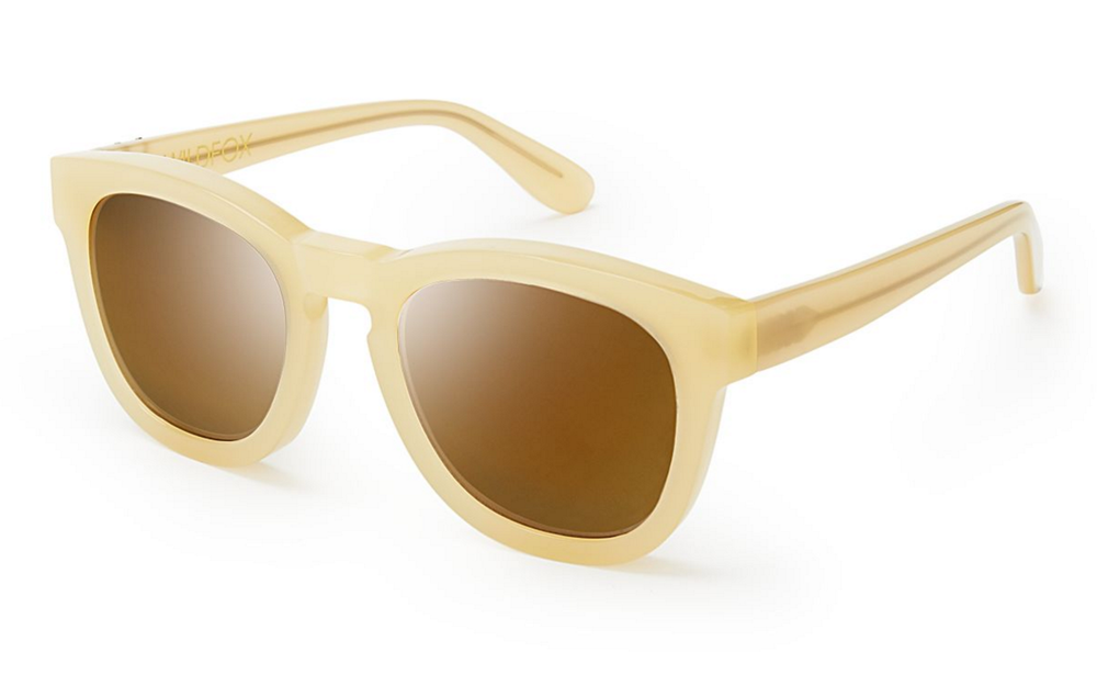 WILDFOX CLASSIC FOX HONEY FRAME WITH DARK RAINBOW MIRROR LENS — NO