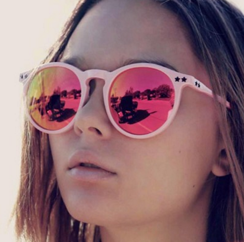 WILDFOX STEFF IN PINK WITH MIRROR LENS — NO SEASON LOS ANGELES