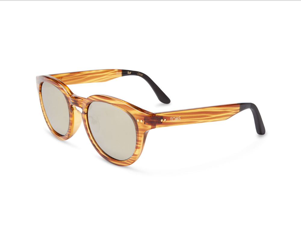 TOMS BELLEVUE AMBER TORTOISE WITH MIRROR LENS — NO SEASON LOS ANGELES