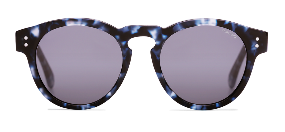 KOMONO Round Tortoiseshell Sunglasses NEW Navy Blue Clement KOMONO Clement Lined Tortoise | Garmentory main image 2