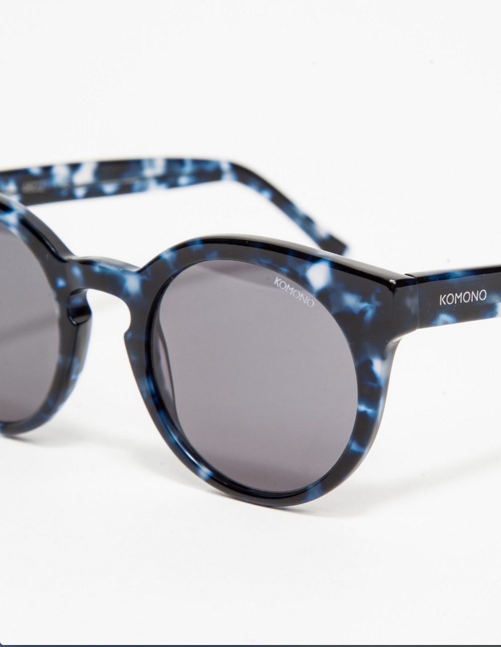 KOMONO Round Tortoiseshell Sunglasses NEW Navy Blue Clement KOMONO Clement Lined Tortoise | Garmentory main image 4