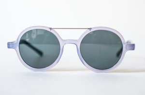 Komono Transparent Gold and Brown Sunglasses NEW The Vivien Clear Round NWT KOMONO VIVIEN IN VIOLET — NO SEASON LOS ANGELES main image 3