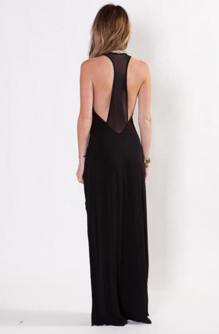 a line black maxi dress Black A-Line Strapless Bandage Maxi Dress – Selene Dress