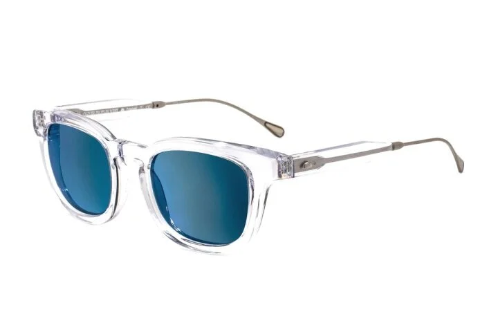 OLIVER PEOPLES CABRILLO CLEAR FRAME BLUE POLARIZED LENS — NO  display picture 3