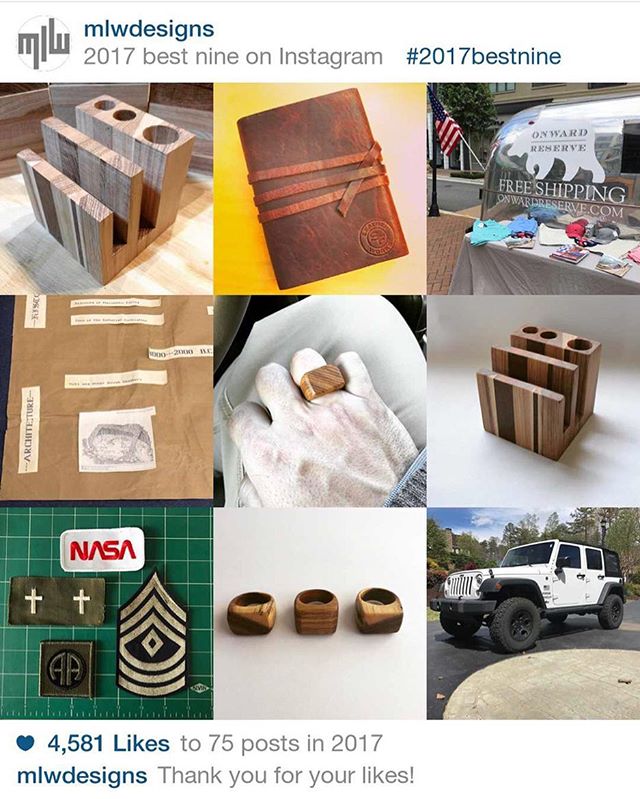 #2017bestnine - Thank you for following and liking during 2017!

A lot has happened over the past 8760 hours!  I look forward to seeing what #2018 has in store!

#jewelry #jewelrydesign #rings #bracelets #fashion #style #accessories #wood #woodworkin