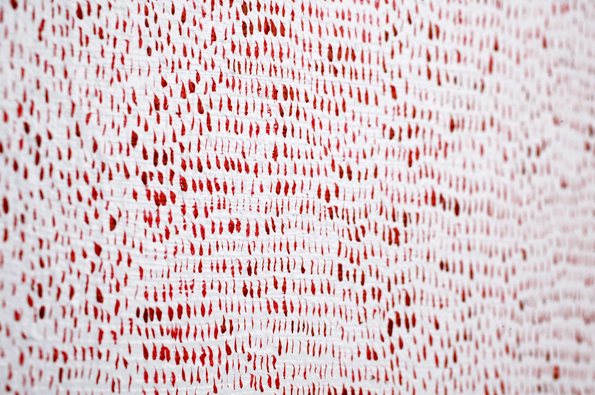 Niederschlag (detail Drops), (acrylic on canvas 185cm x 185cm, 2008).