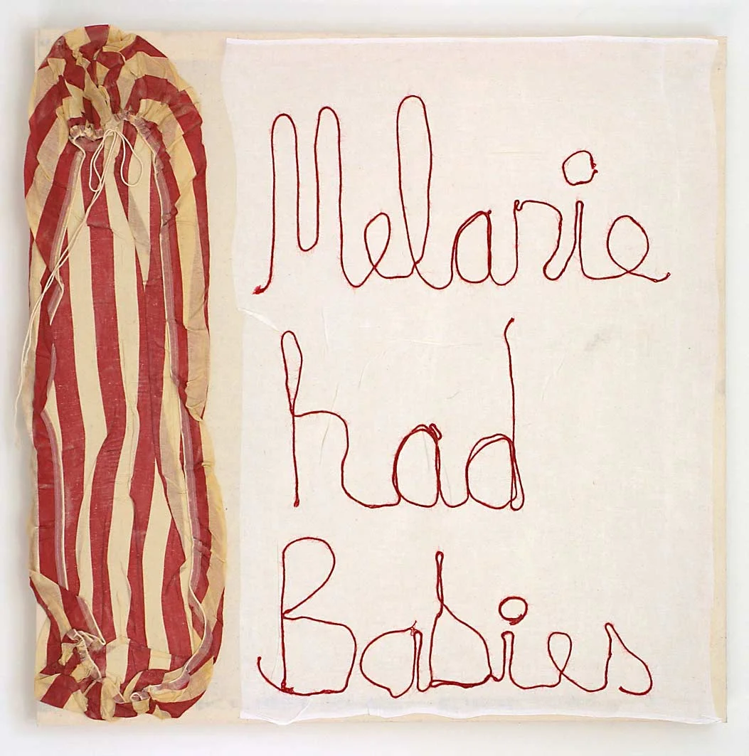 Melanie, (mixed media on framed canvas, 100cm x 100cm, 2004).