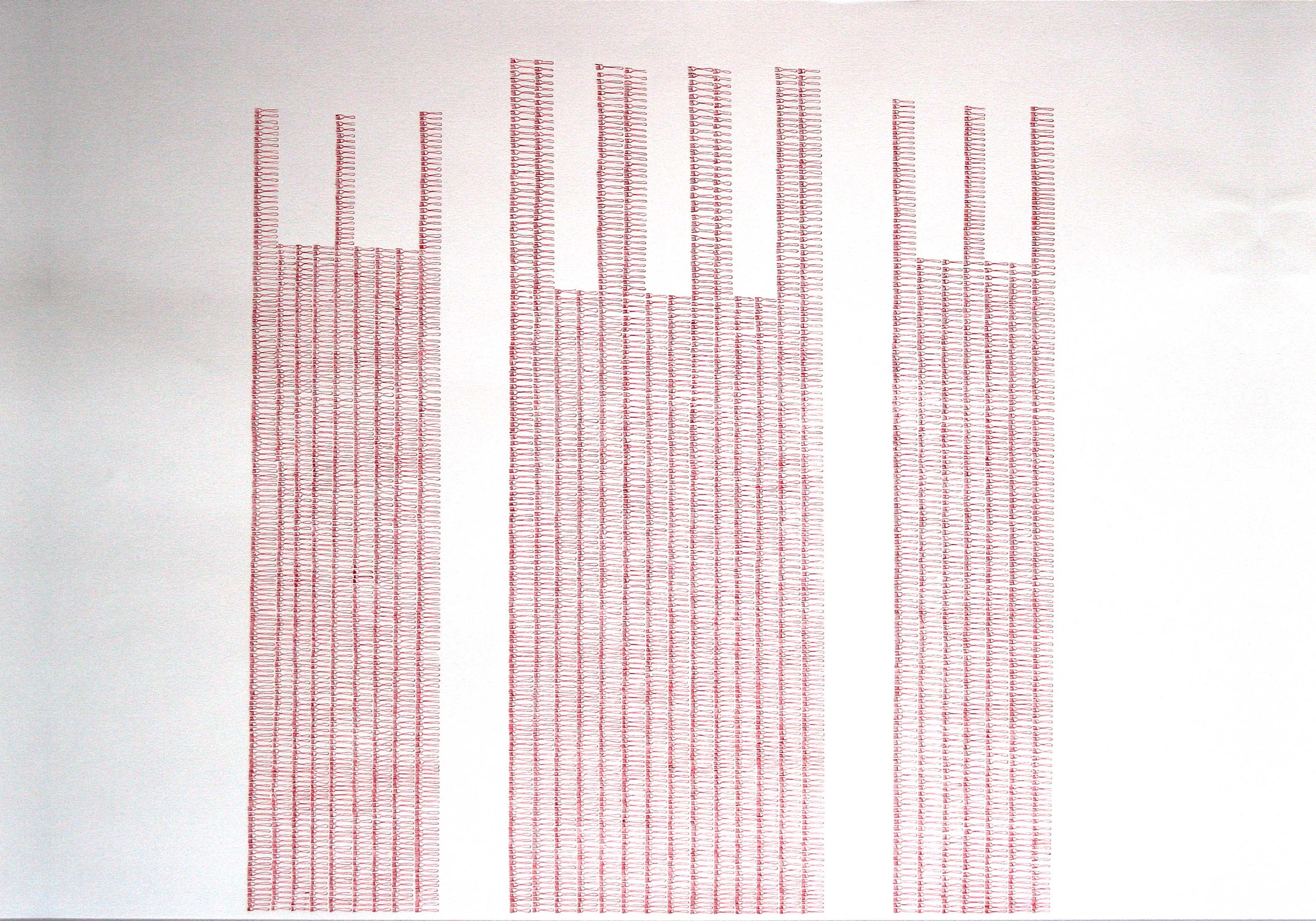 Towers of Opposition, (Pen and Ink drawing, 65cm x 50cm, 2014).