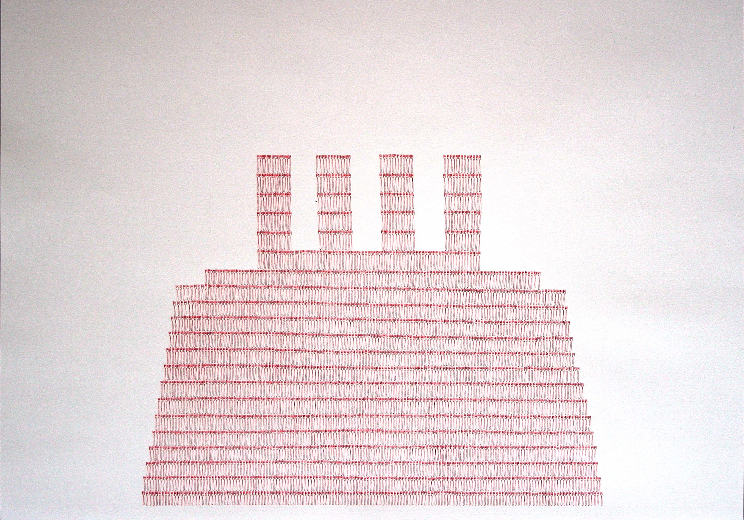 Opposing Lines (Stand off), (Pen and Ink drawing, 65cm x 50cm, 2014).