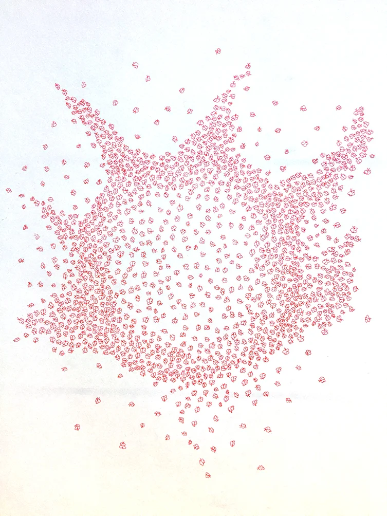 Hiroko 3 (pen on paper, A3, 2016).