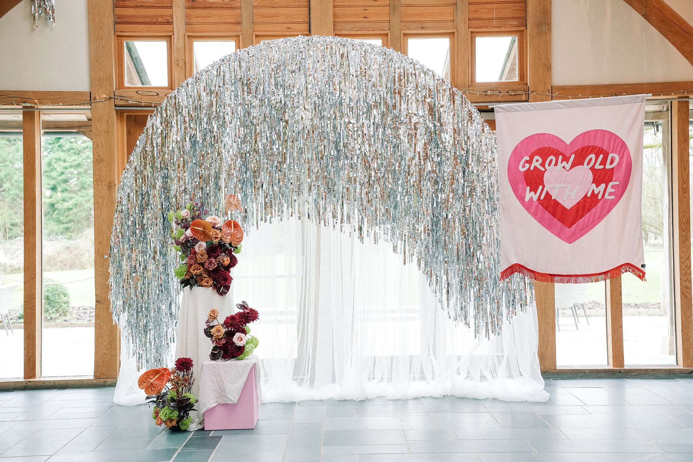 silver arch backdrop