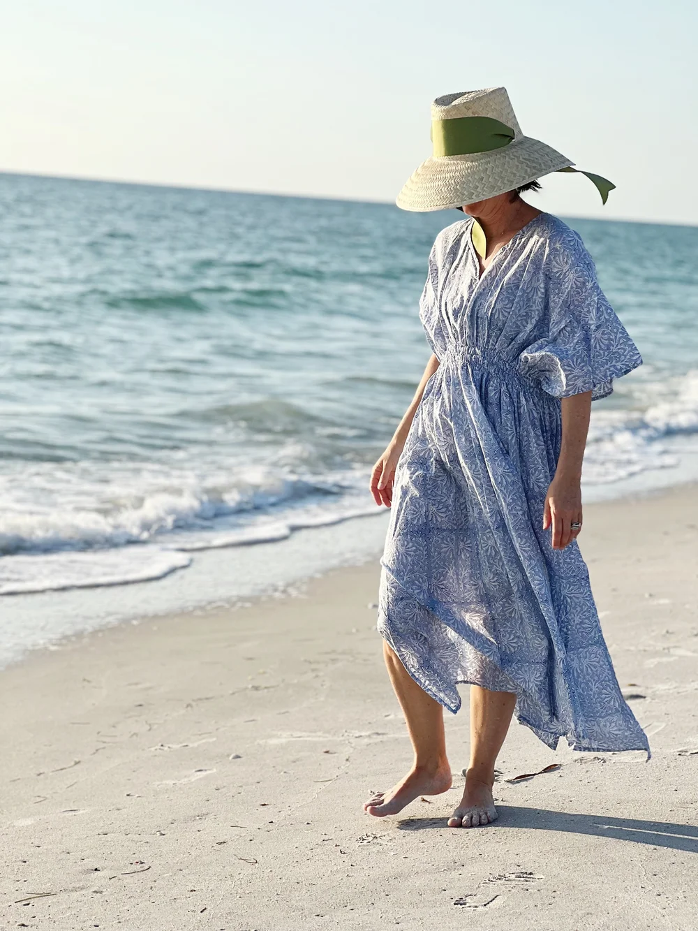 Smocked Boca Beach Dress - Periwinkle Blue  Alexandra Wood Design