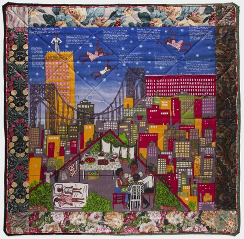 Faith Ringgold's "Tar Beach 2" Quilt, on view in "Represent."