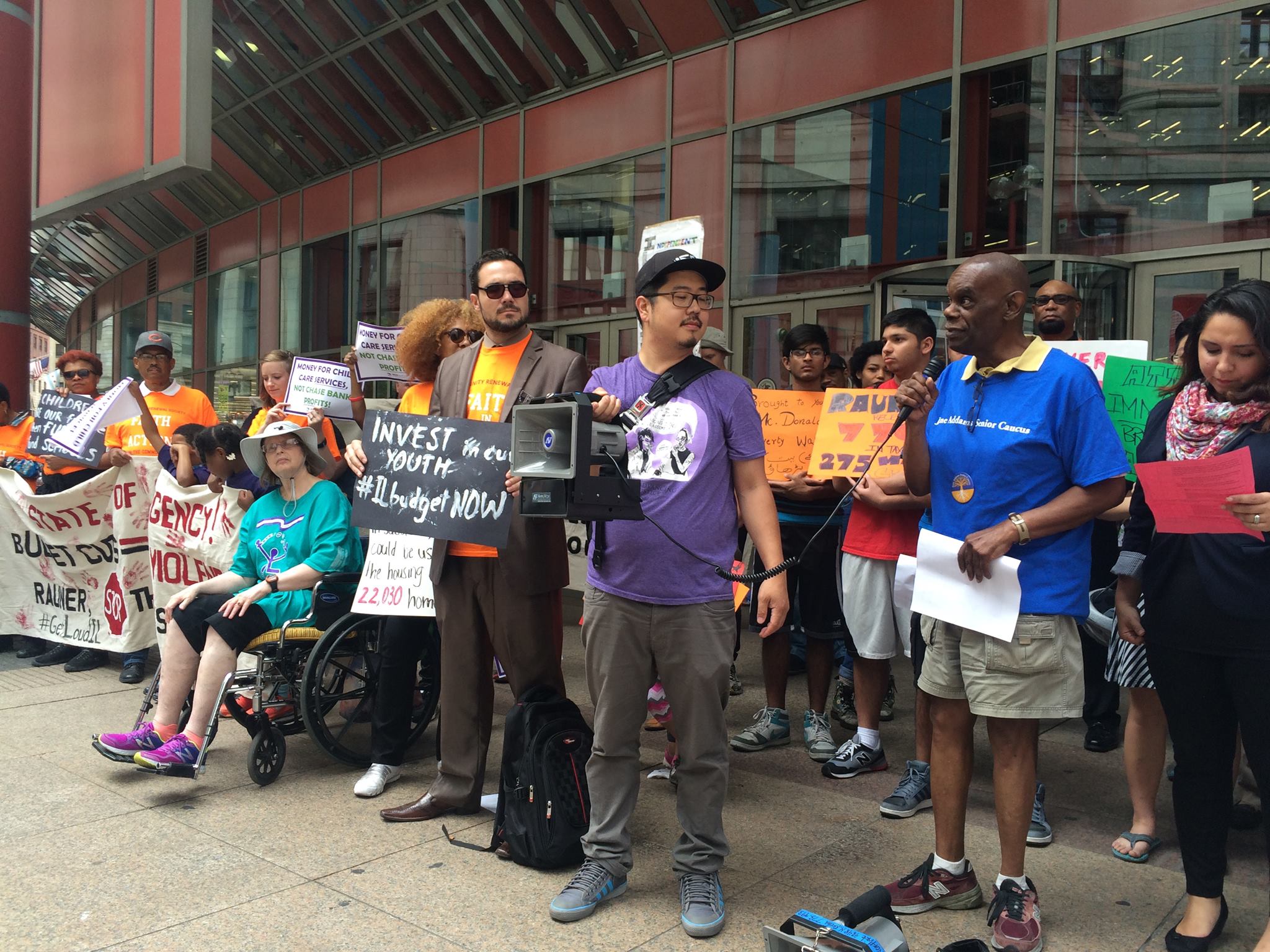 Reggie says, "Gov. Rauner's stop-gap budget plays politics with seniors' lives, and that ain't right! We need to raise revenue!"