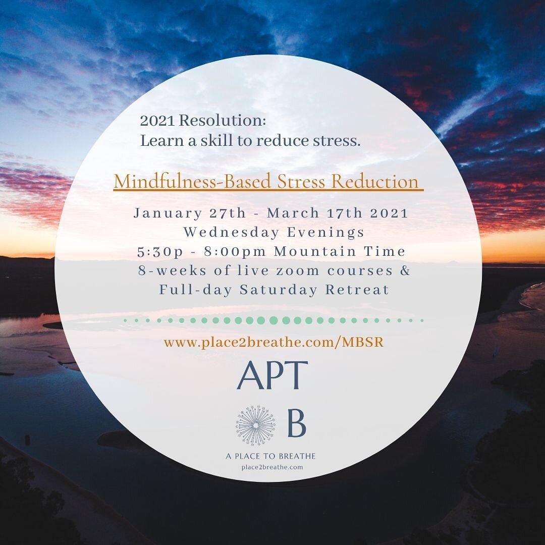 I am excited to announce my 2021 zoom dates for #mbsr - link in my bio 
This 8-week research-backed program has shown to help: 
- Decrease Stress
- Improve Immune Function 
- Increase mental clarity 
What better skill to learn going into the new year