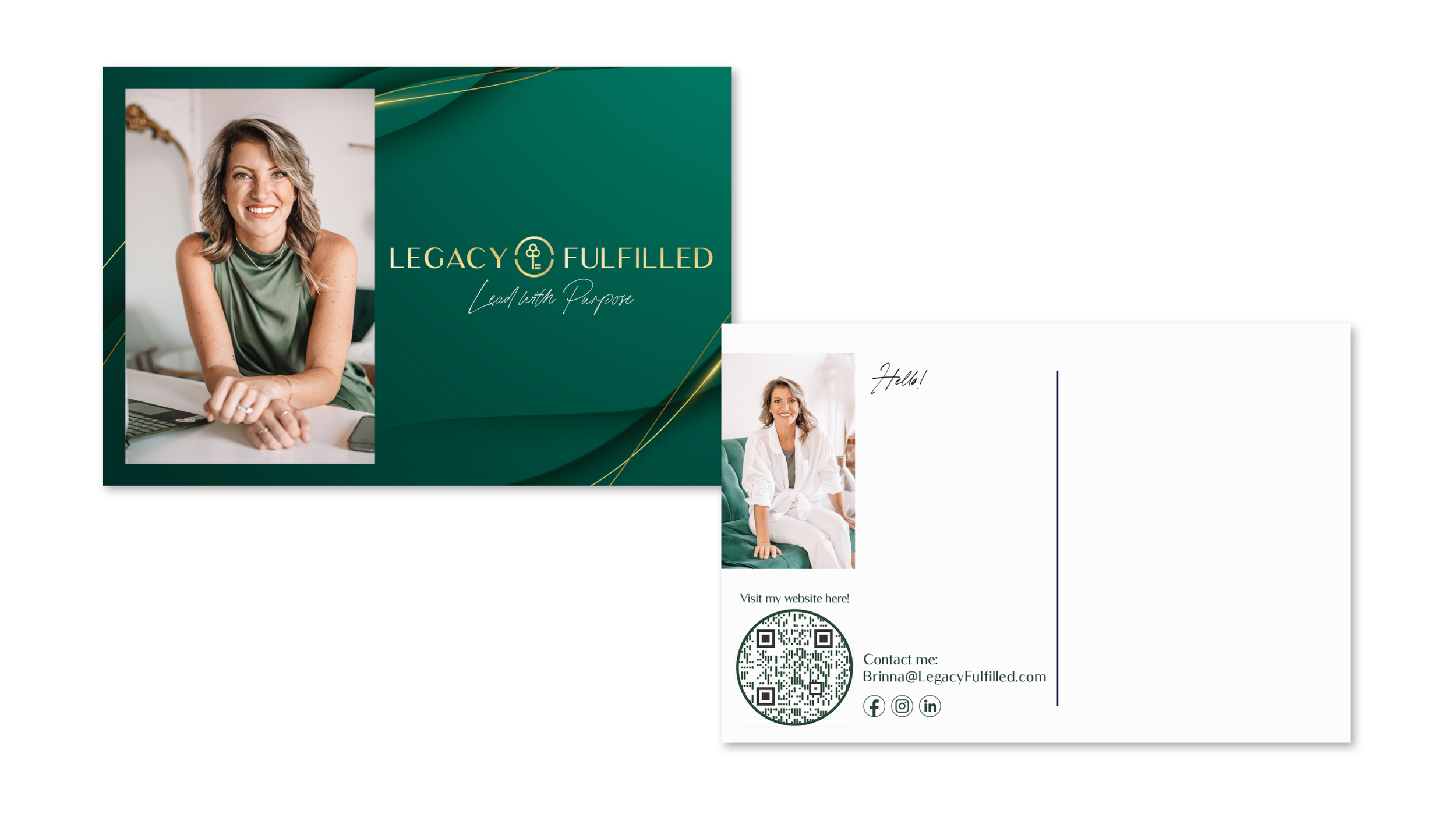 Branded promotional postcard
