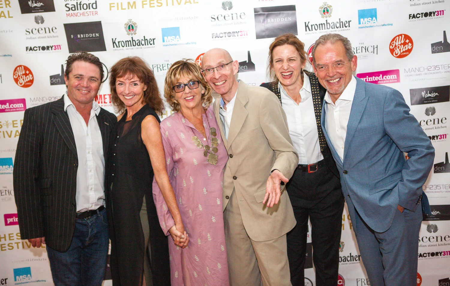 The cast of 'Caring for the Recently Deceased ahead of the world premiere.