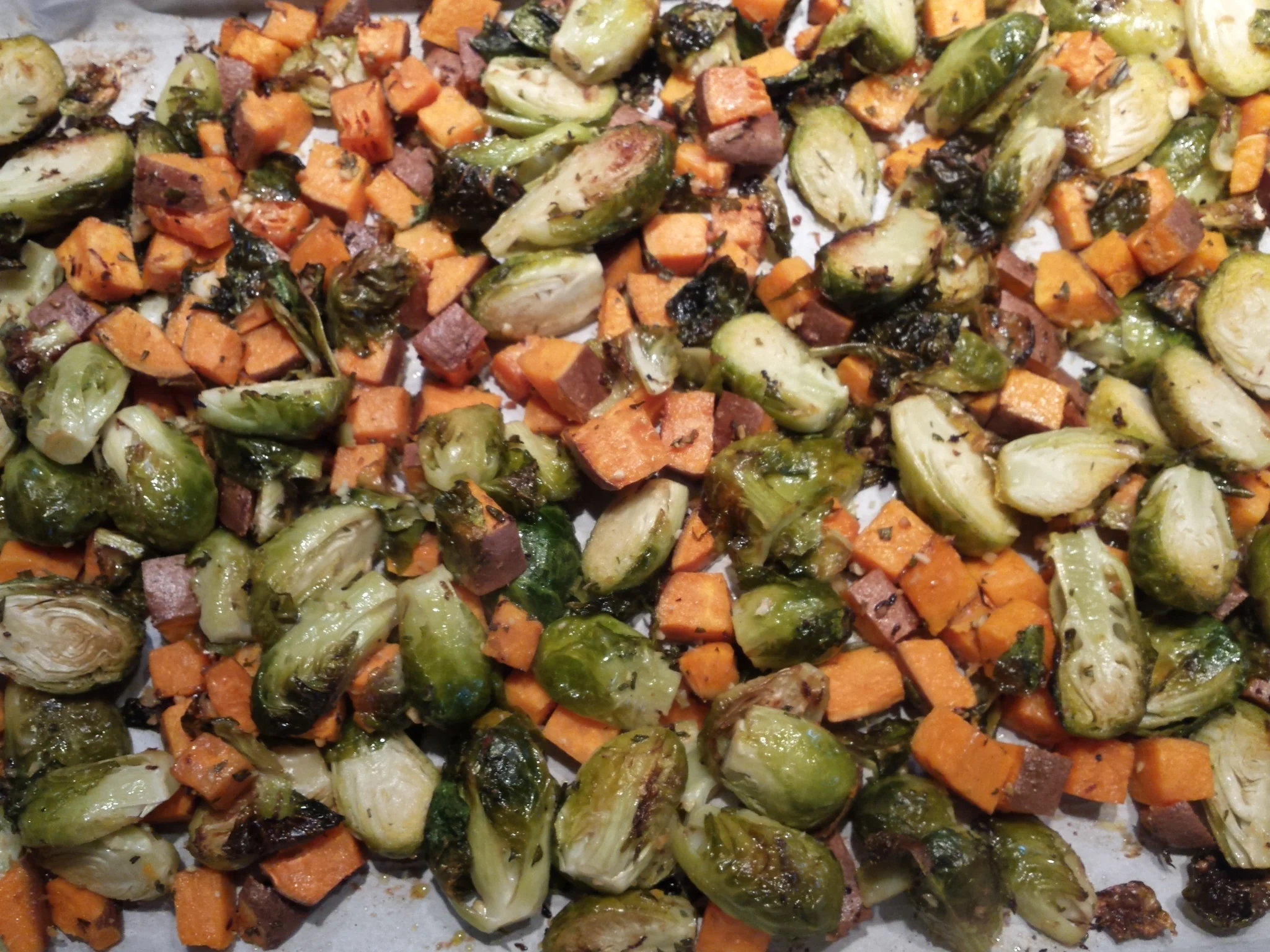 Roasted Brussel Sprouts (w Yams)