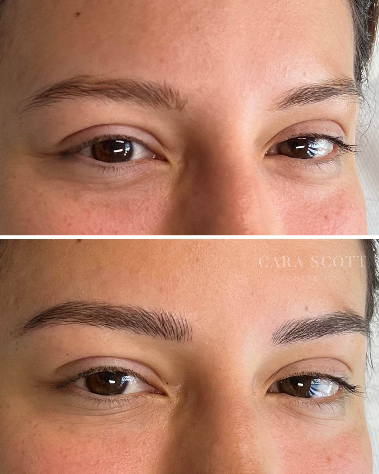 Filling out these lovely brows for a fuller look ✨#microblading