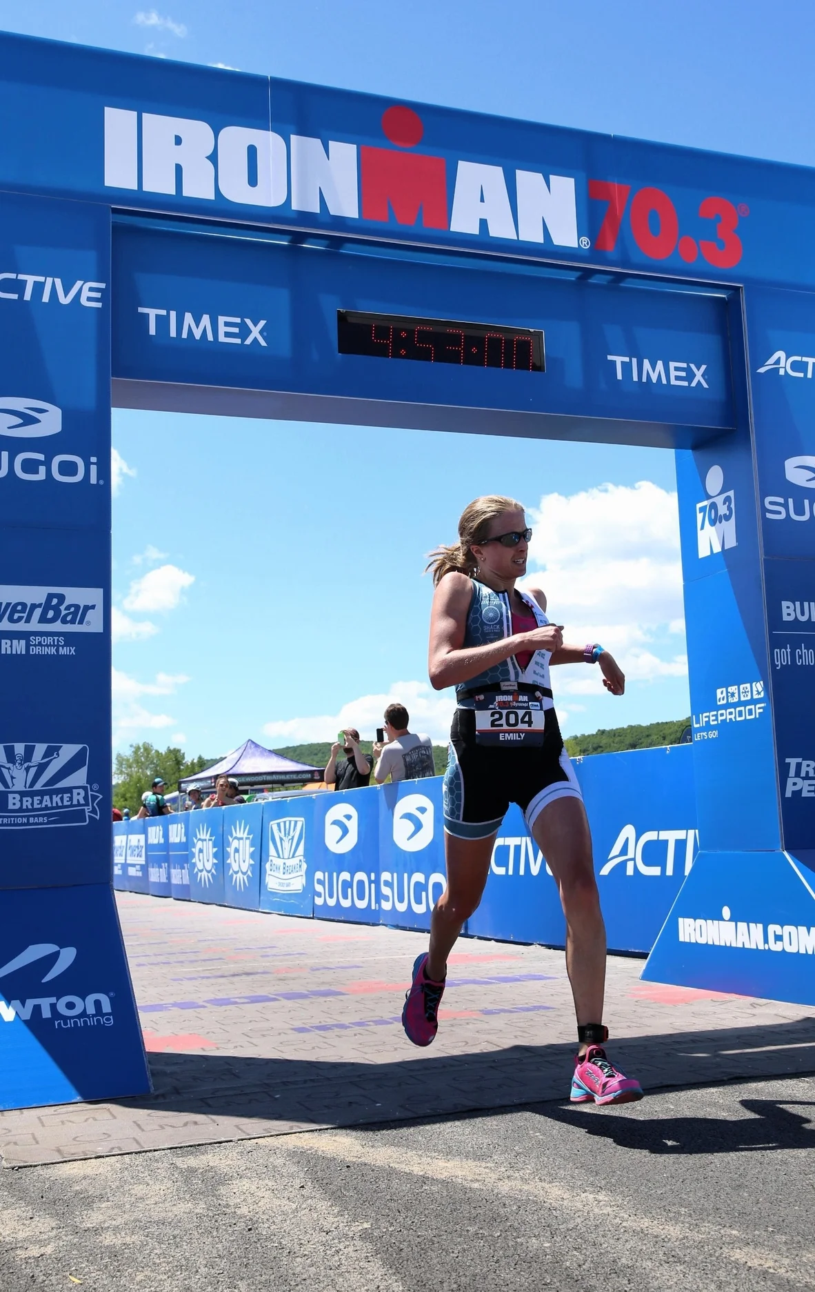 All smiles crossing the finish line. 
