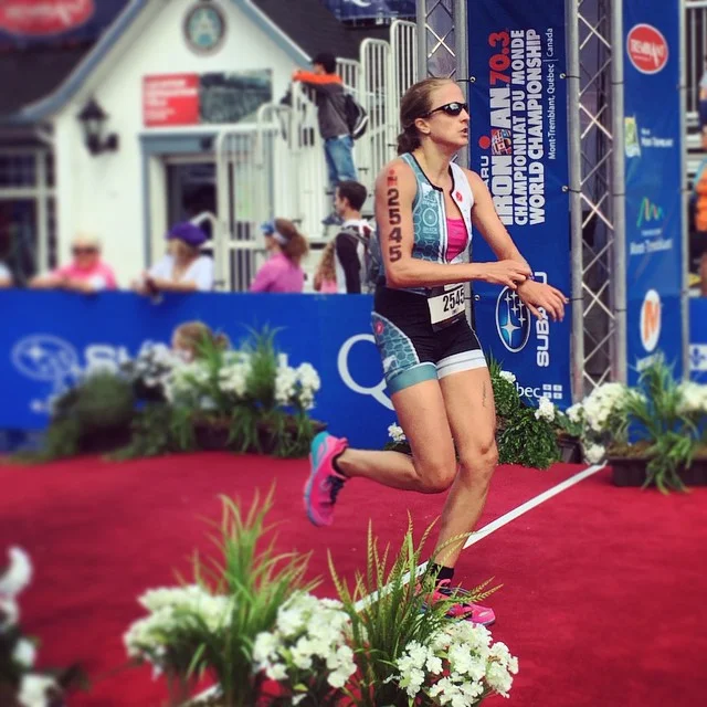 My resilient sister crossing the finish line. 