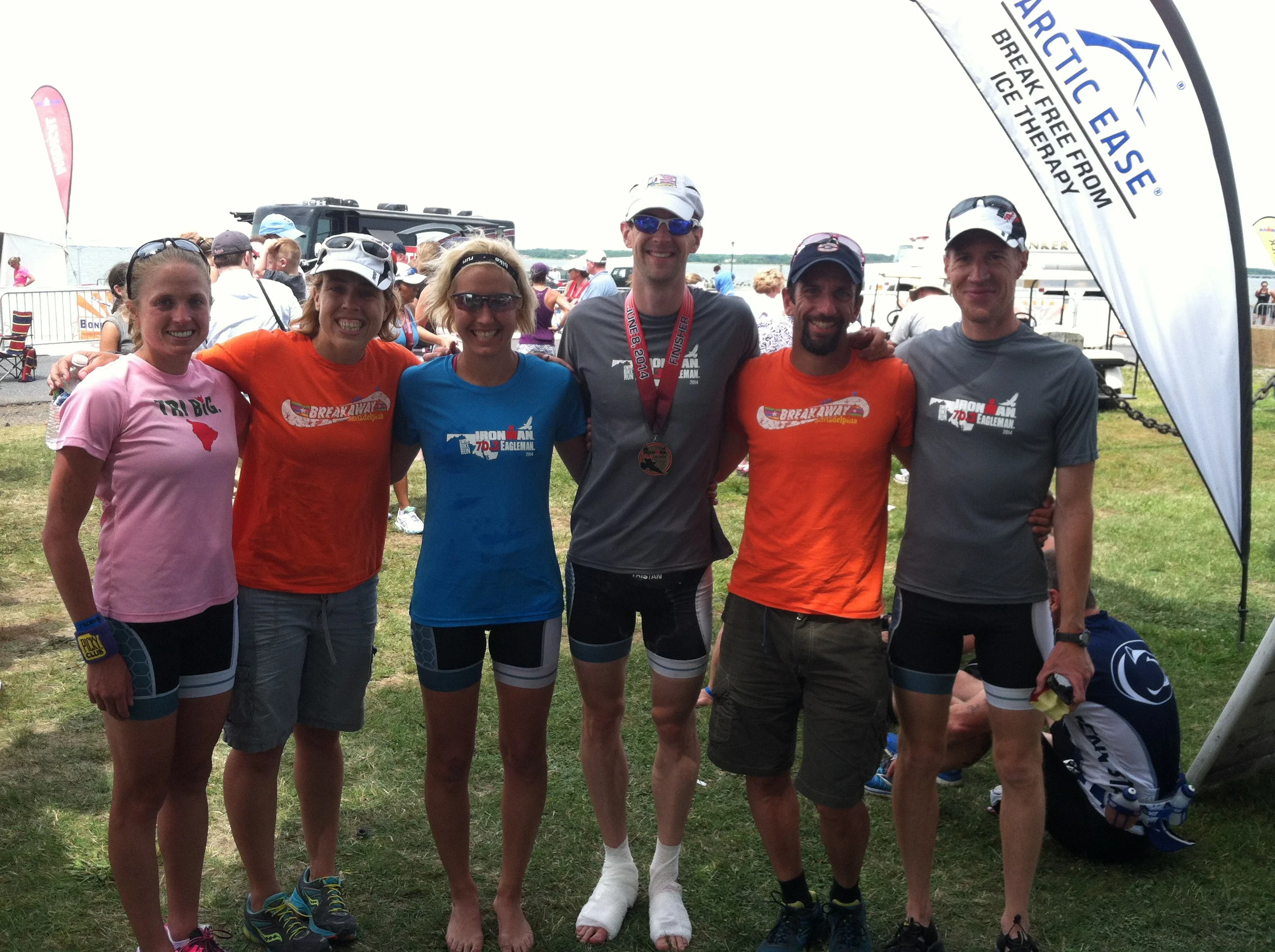 Some of the victorious Breakaway Racing Team at Eagleman 70.3 