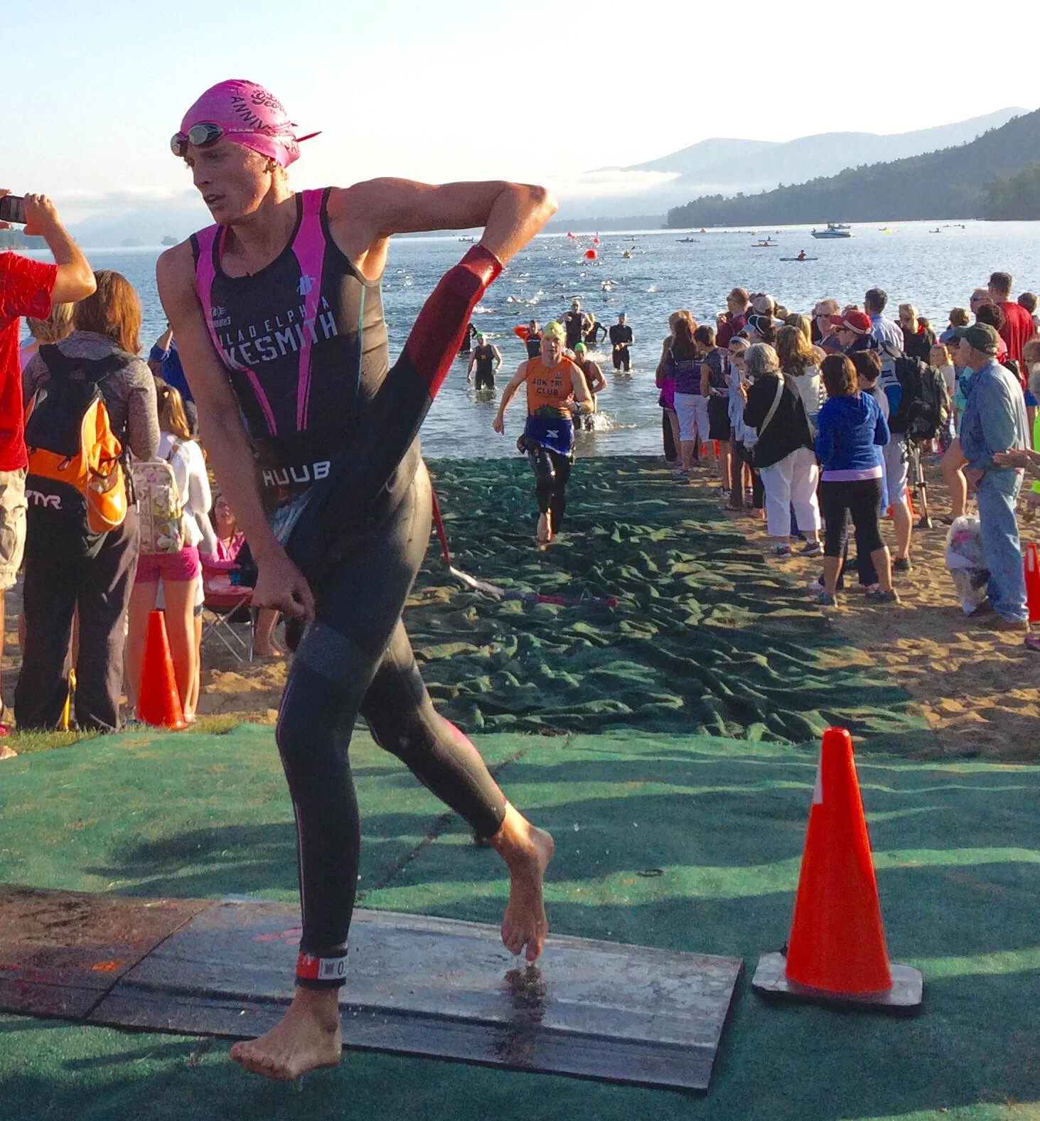 Out of the water in record time. Great way to start the day!