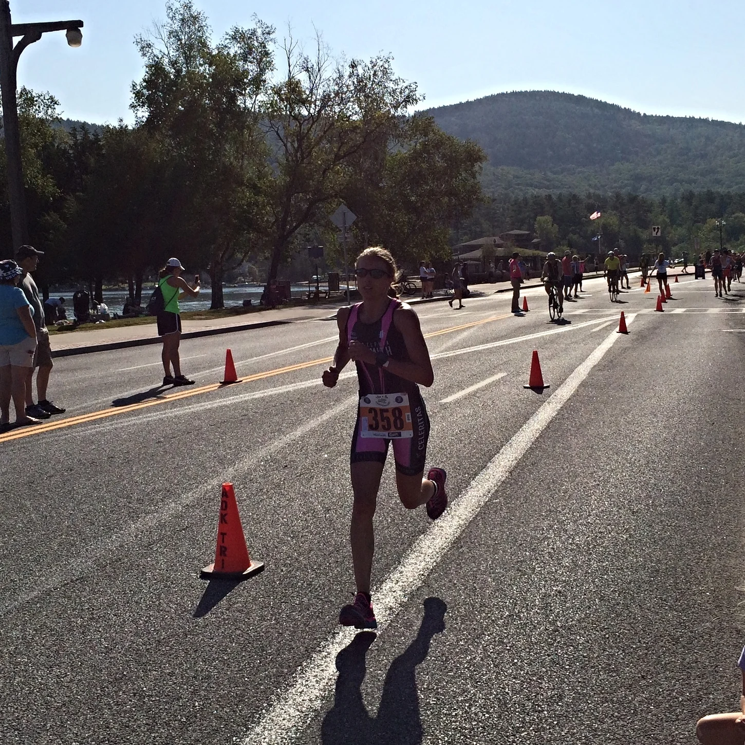 Finishing the run strong. 