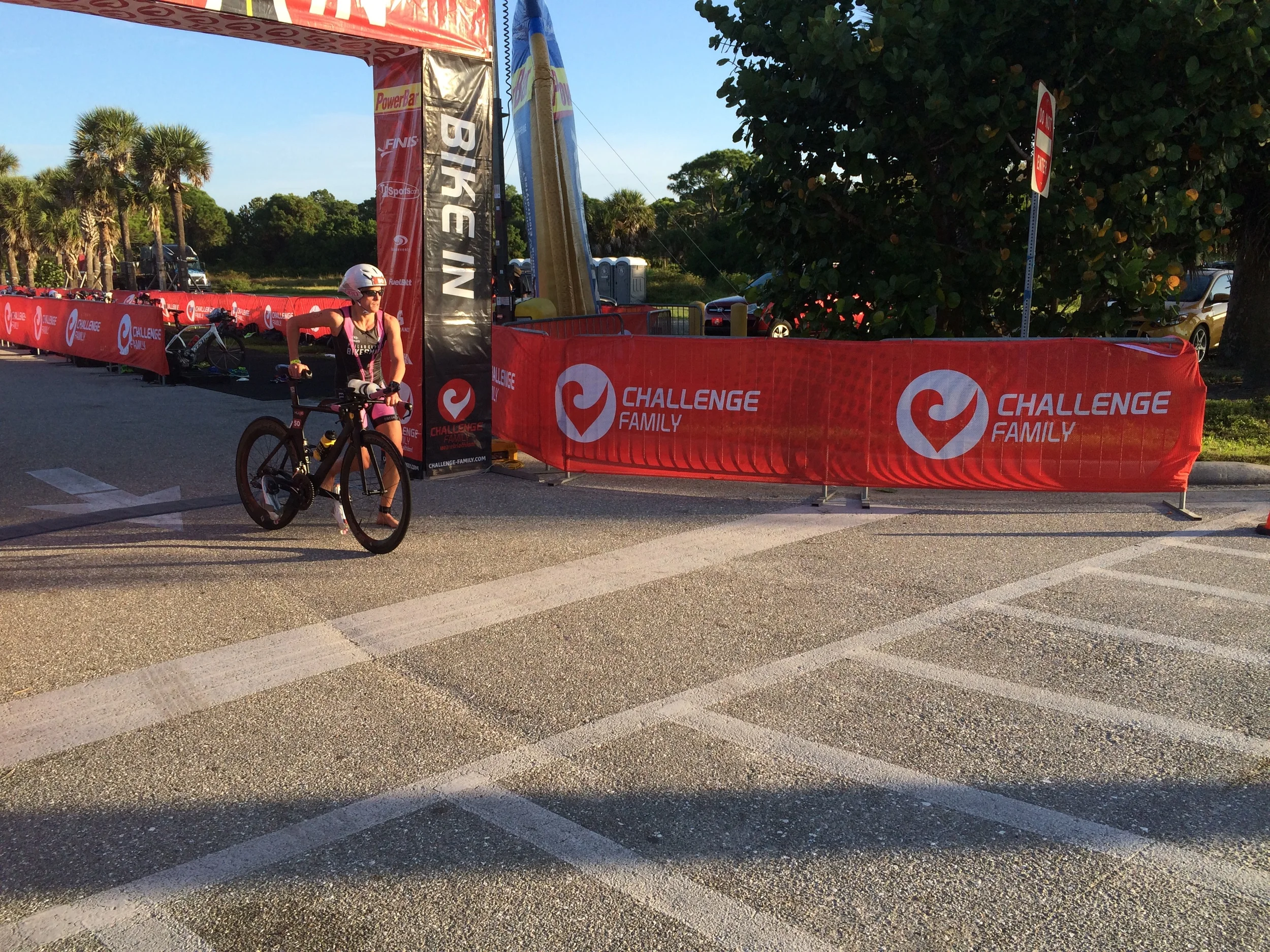 Heading out onto the bike.