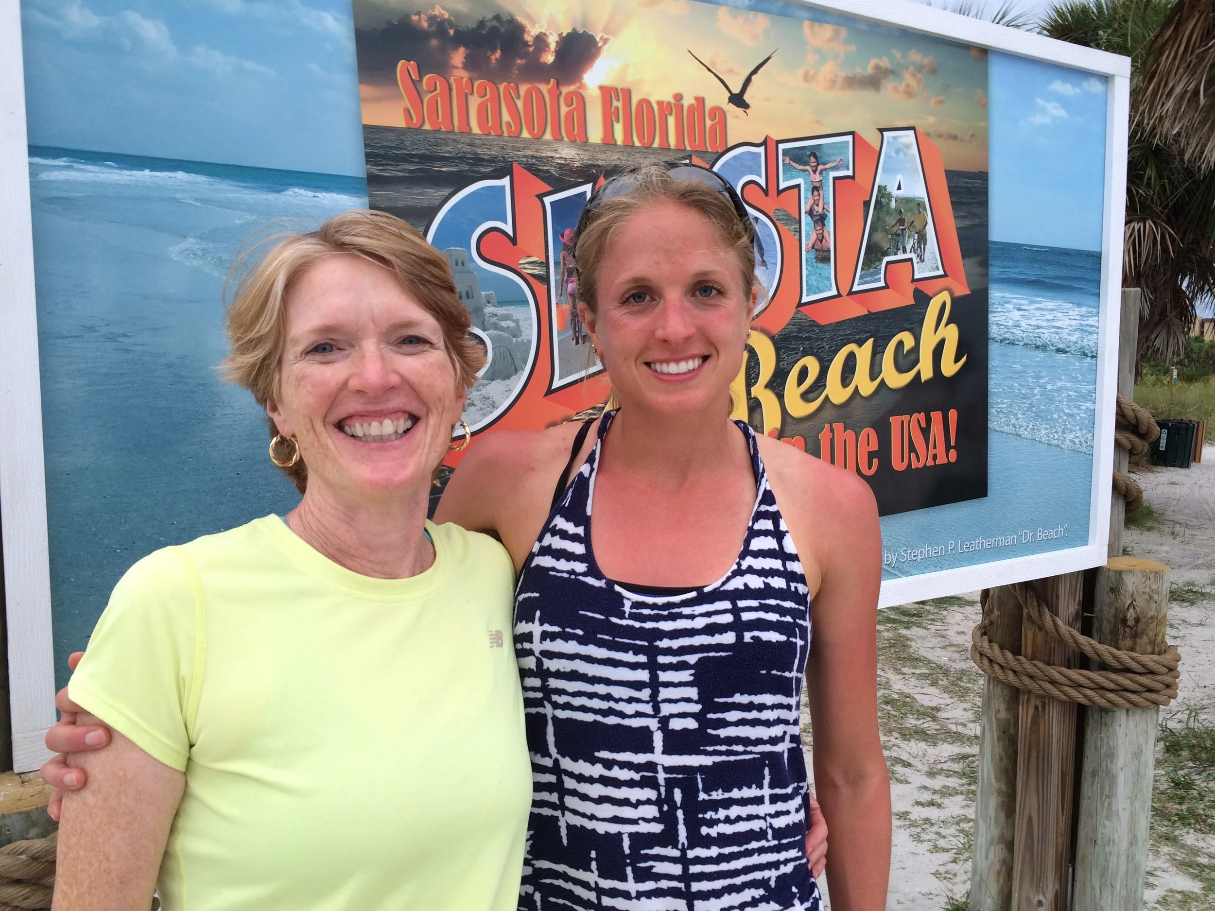 Mom and I taking a detour to Siesta Key Beach. 